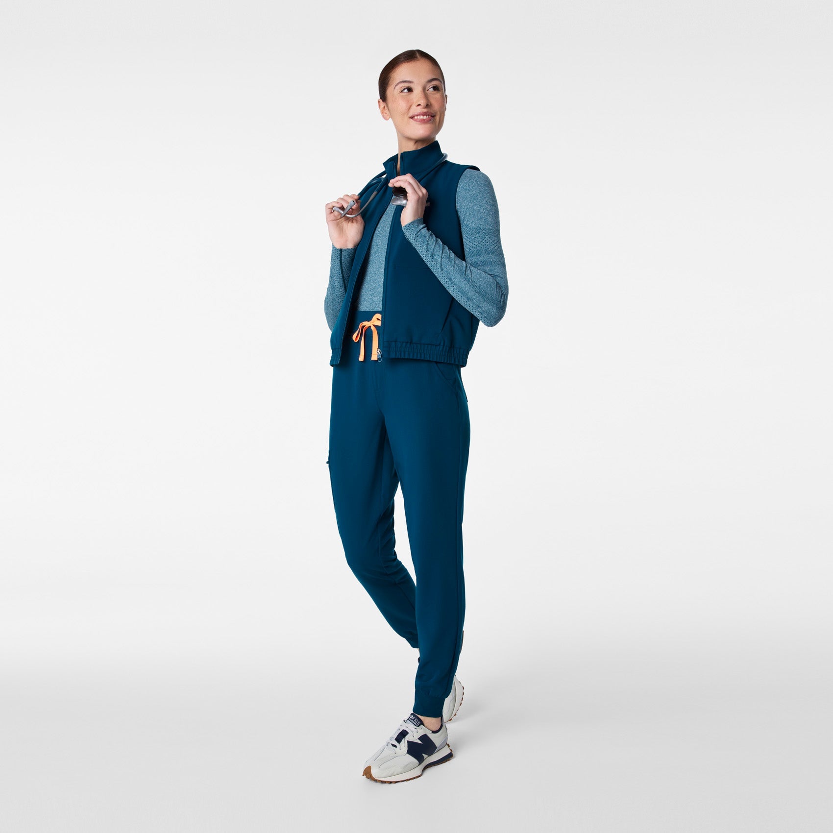 Salta Seamless Long-Sleeve Underscrub - Deep Reef