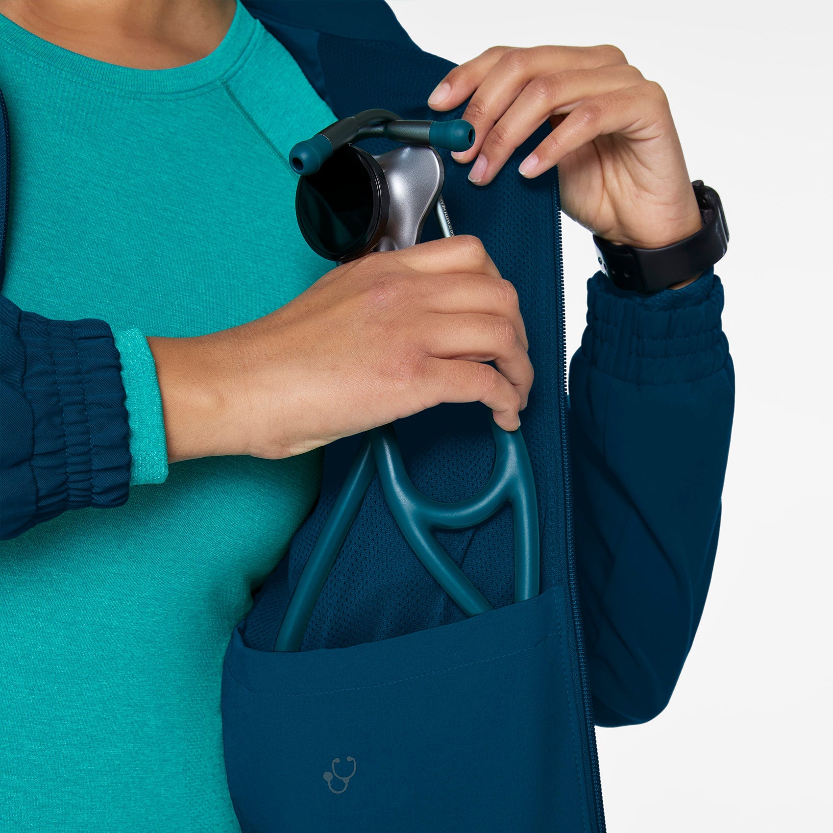 Sydney Scrub Jacket - Deep Reef