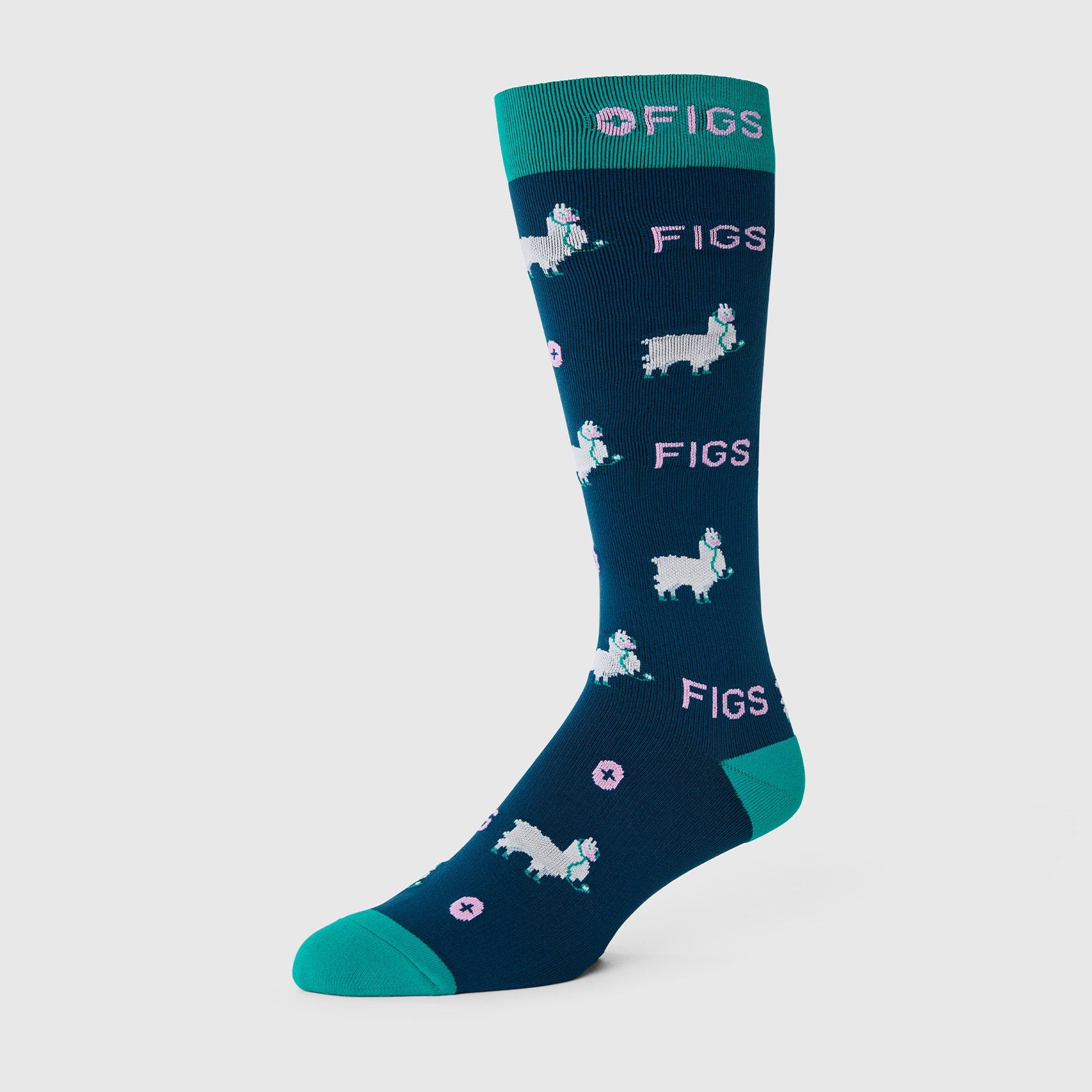 FIGS Compression Socks - Trauma Llama/Deep Reef