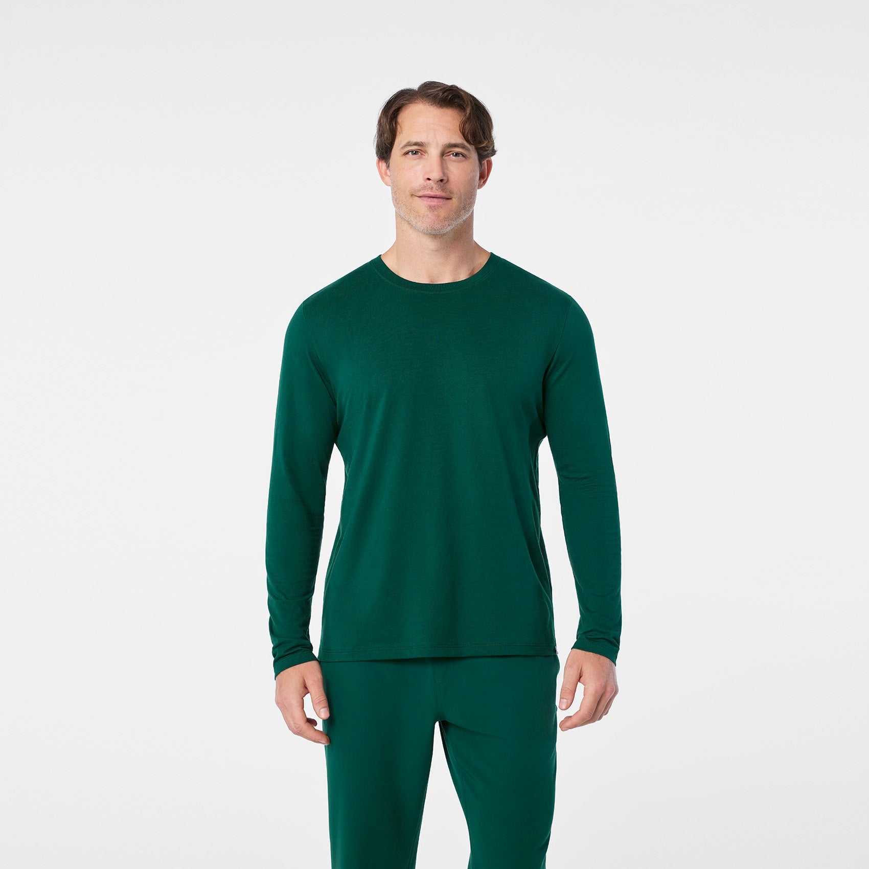 Supersoft Long-Sleeve Underscrub - Forest Green