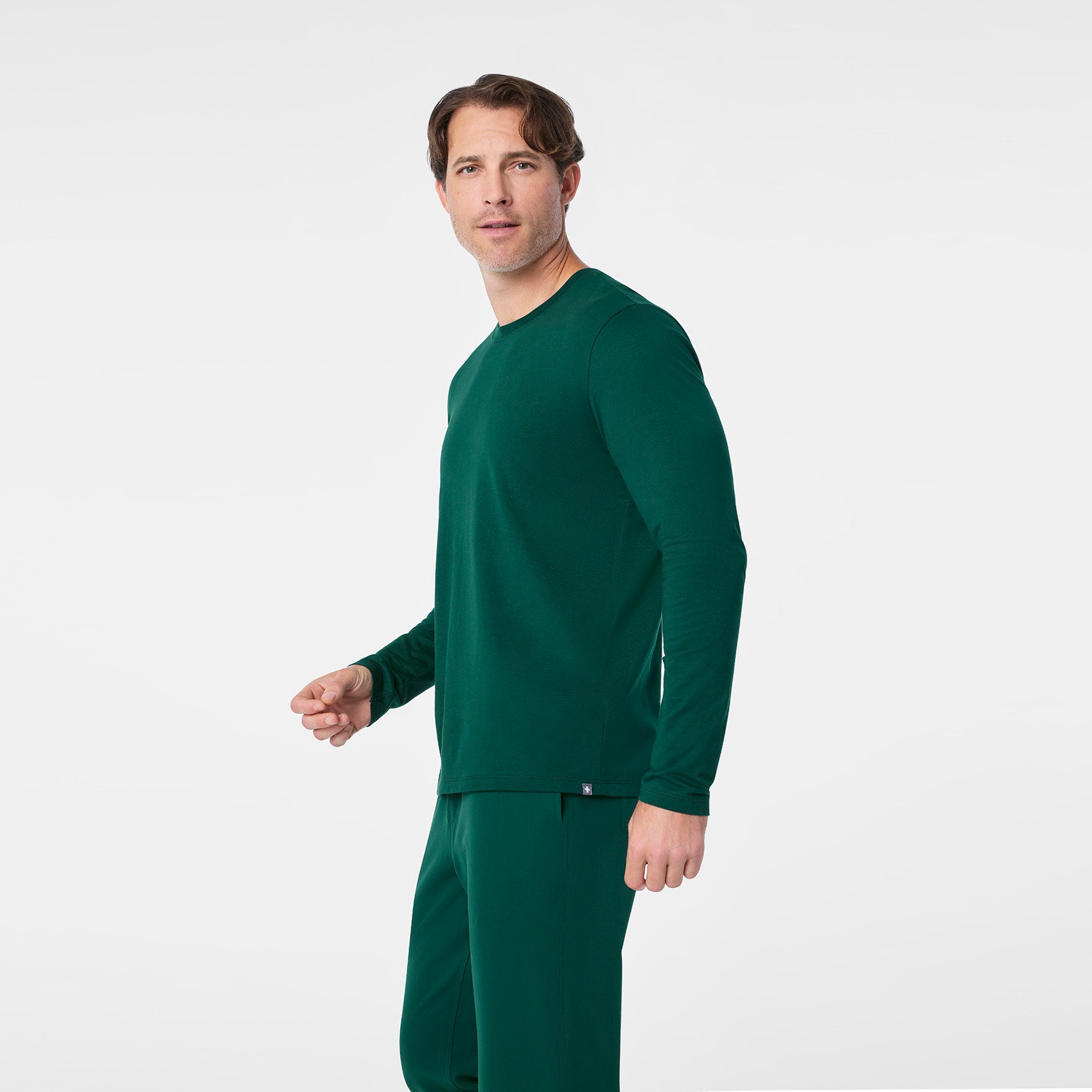 Supersoft Long-Sleeve Underscrub - Forest Green
