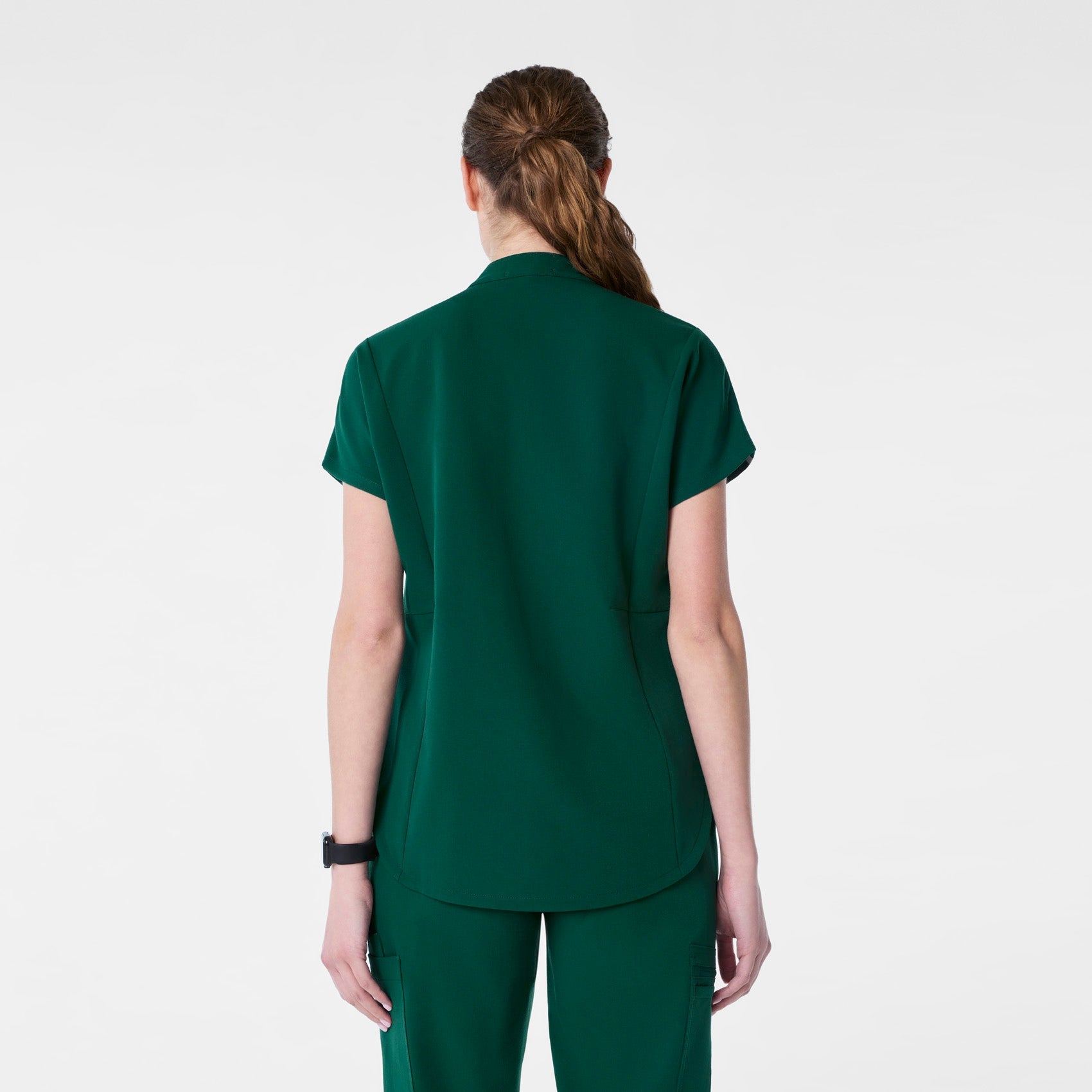 Montex Relaxed Scrub Top - Forest Green