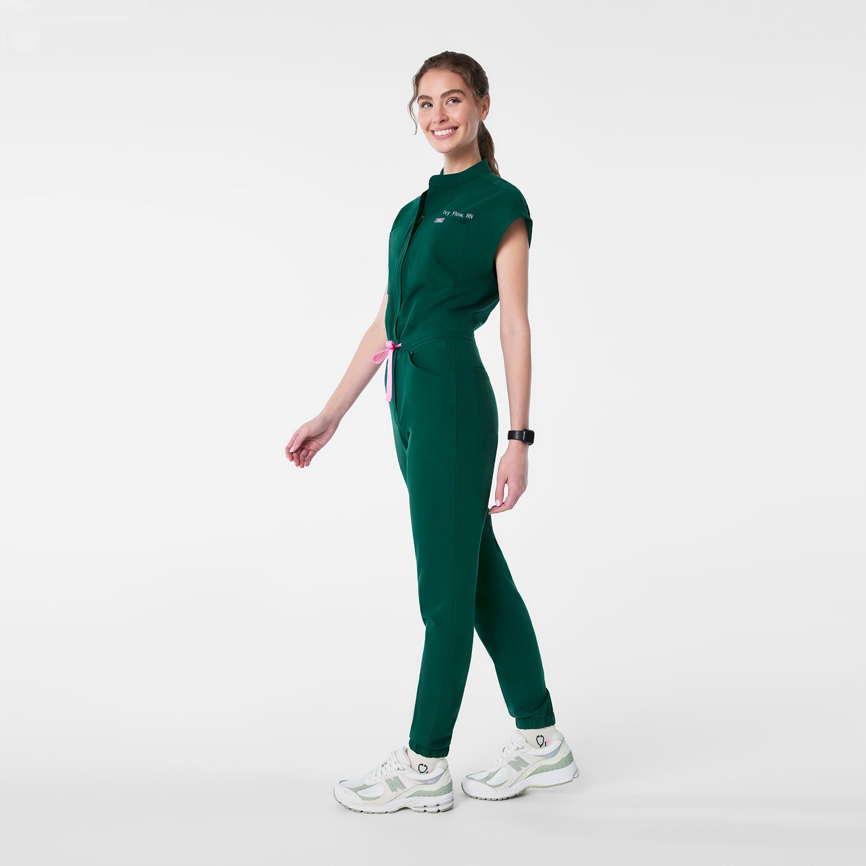 Rafaela Jogger ScrubJumpsuit™ - Forest Green
