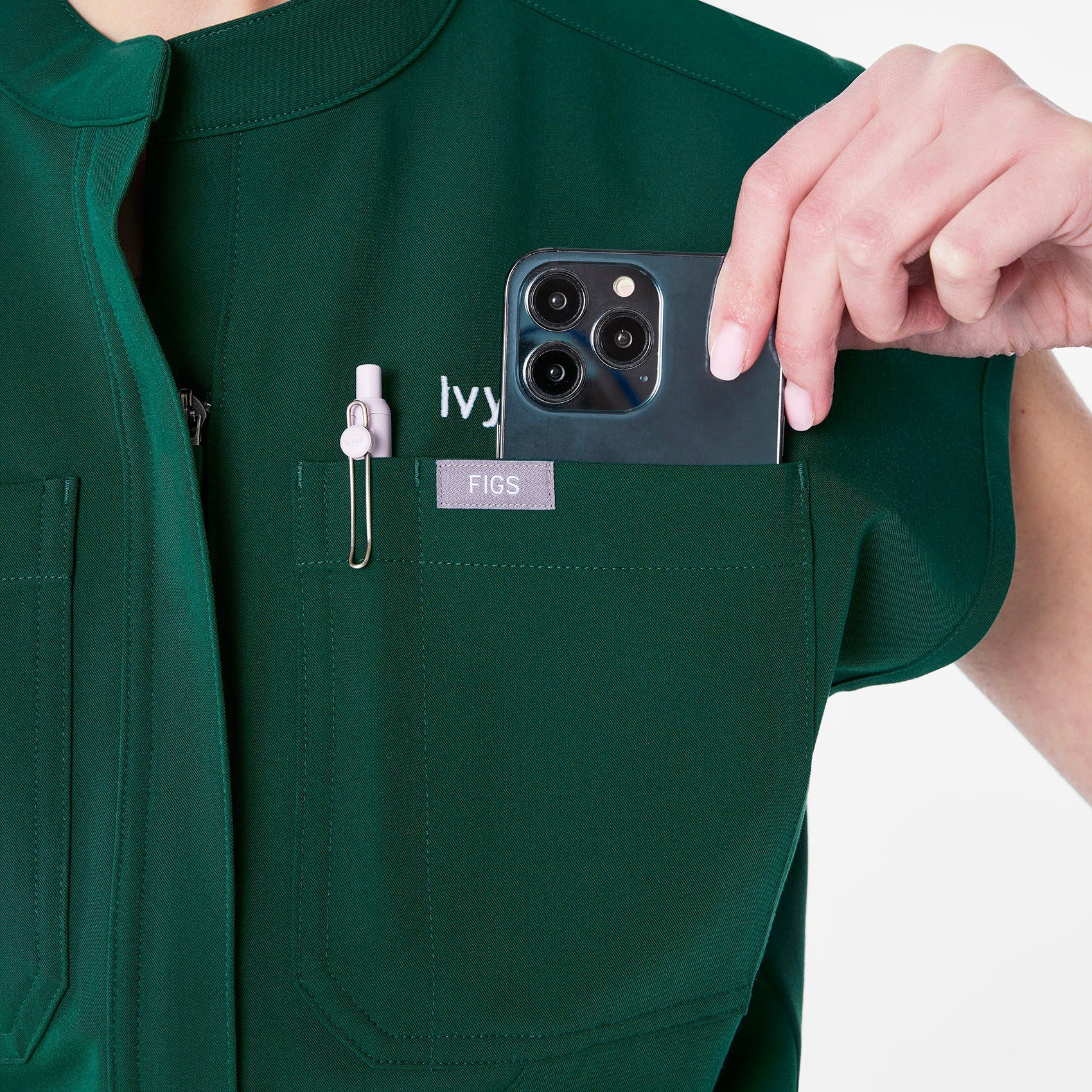 Rafaela Jogger ScrubJumpsuit™ - Forest Green