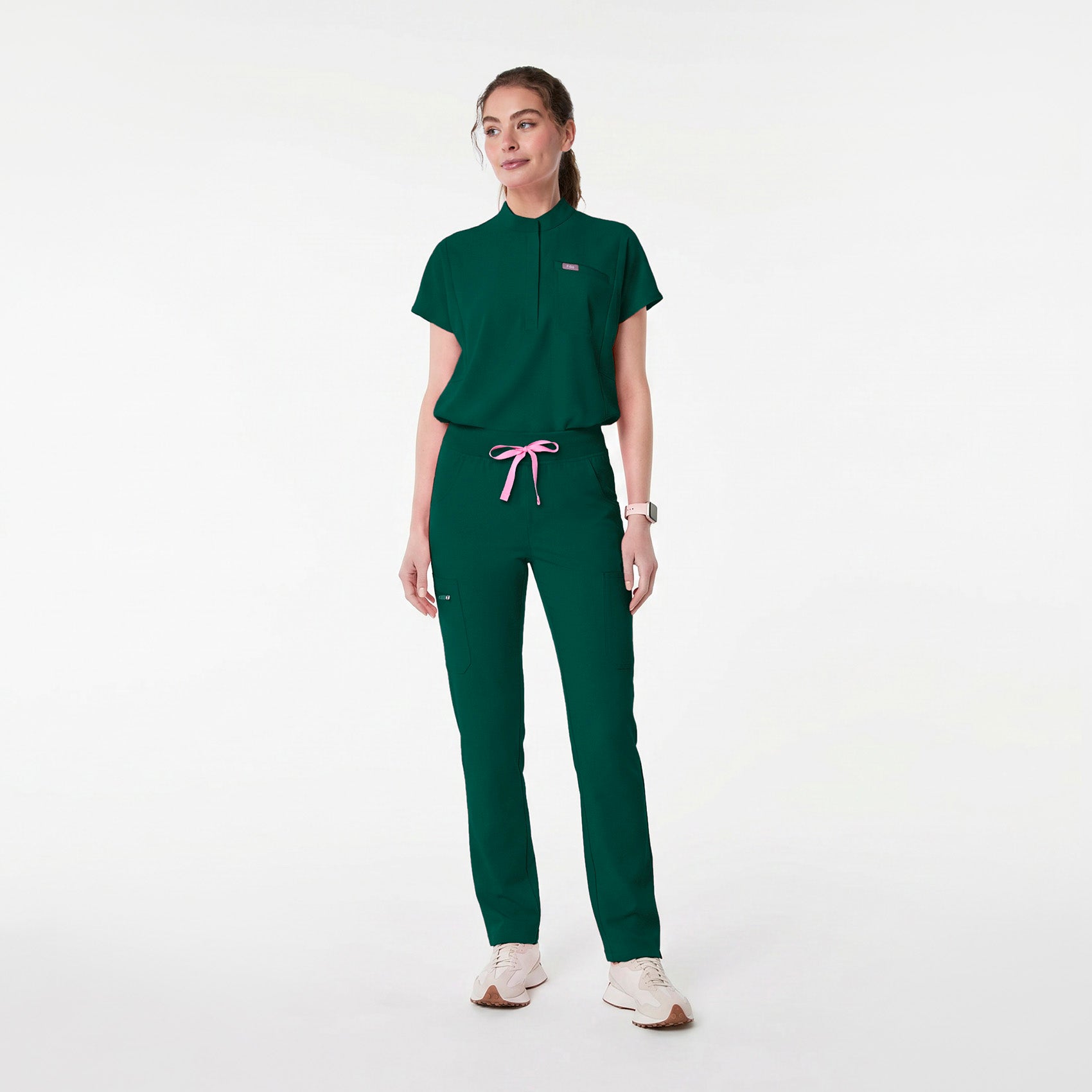 Montex Relaxed Scrub Top - Forest Green