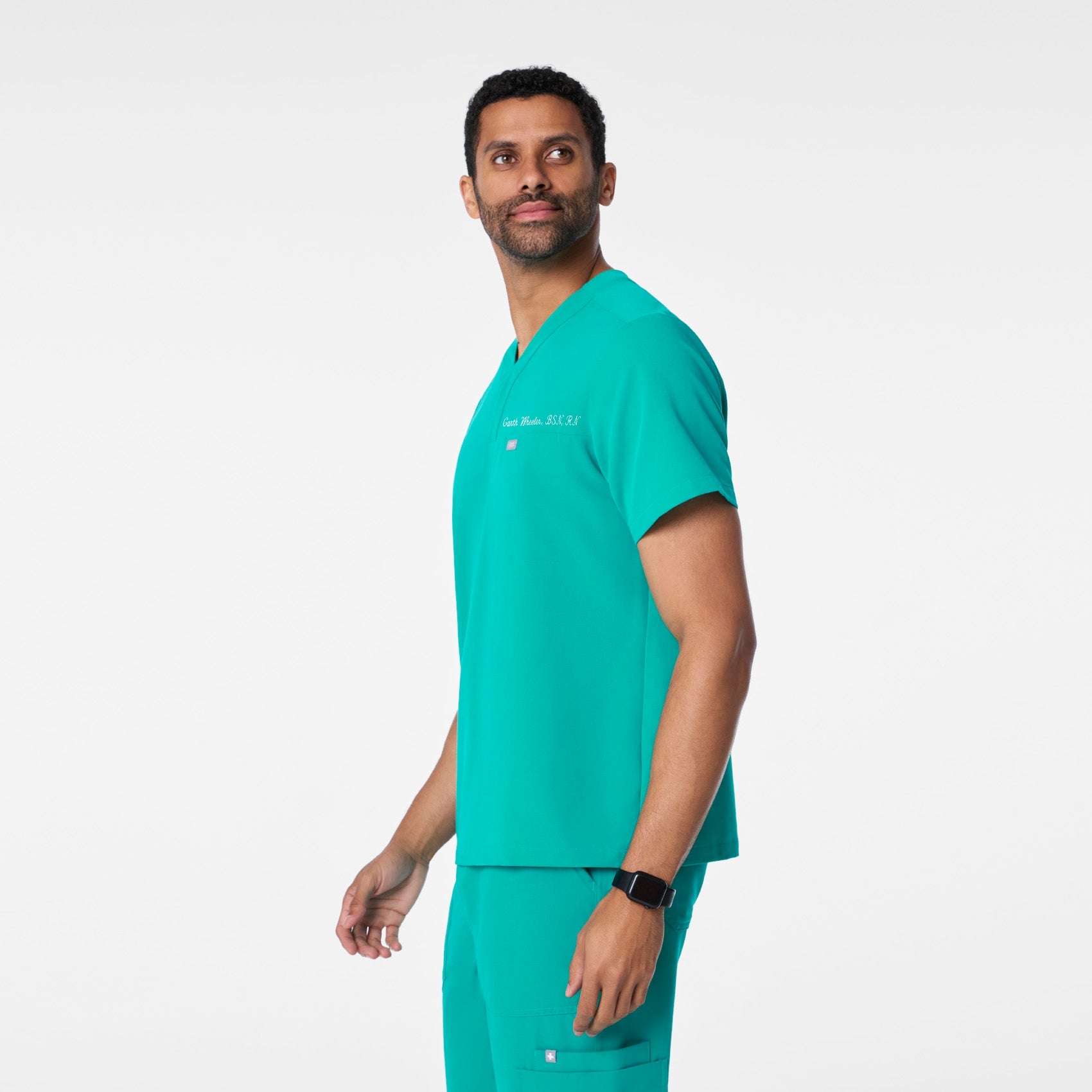 Surrey V-Neck Scrub Top - Lagoon