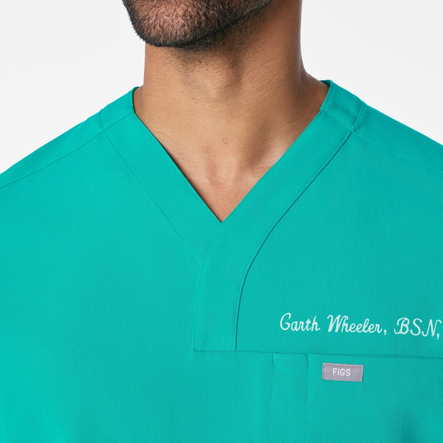 Surrey V-Neck Scrub Top - Lagoon