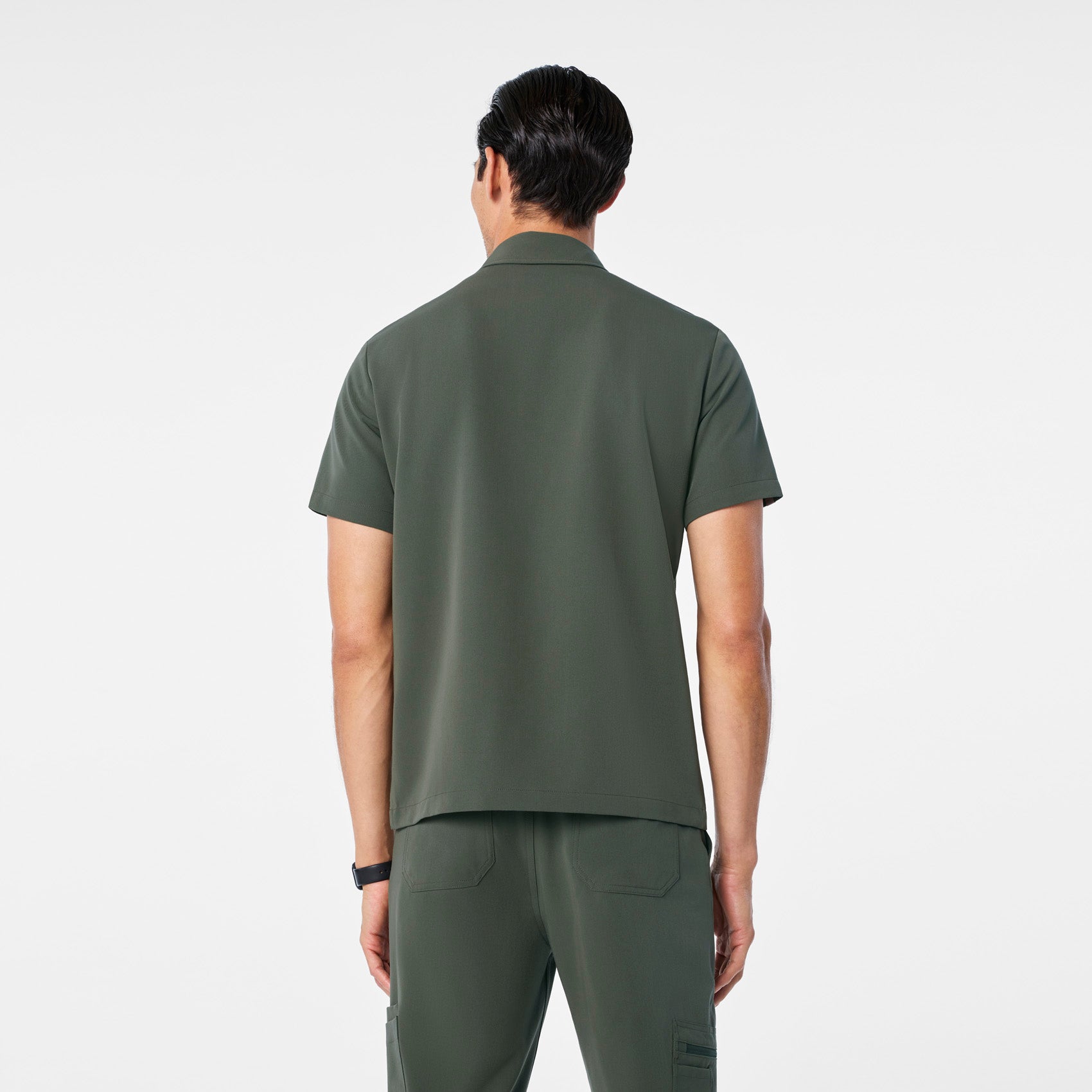 Eugene Polo Scrub Top - Moss