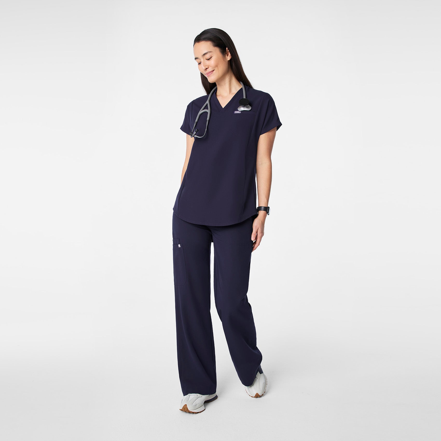  Addison Tunic Scrub Top - Navy