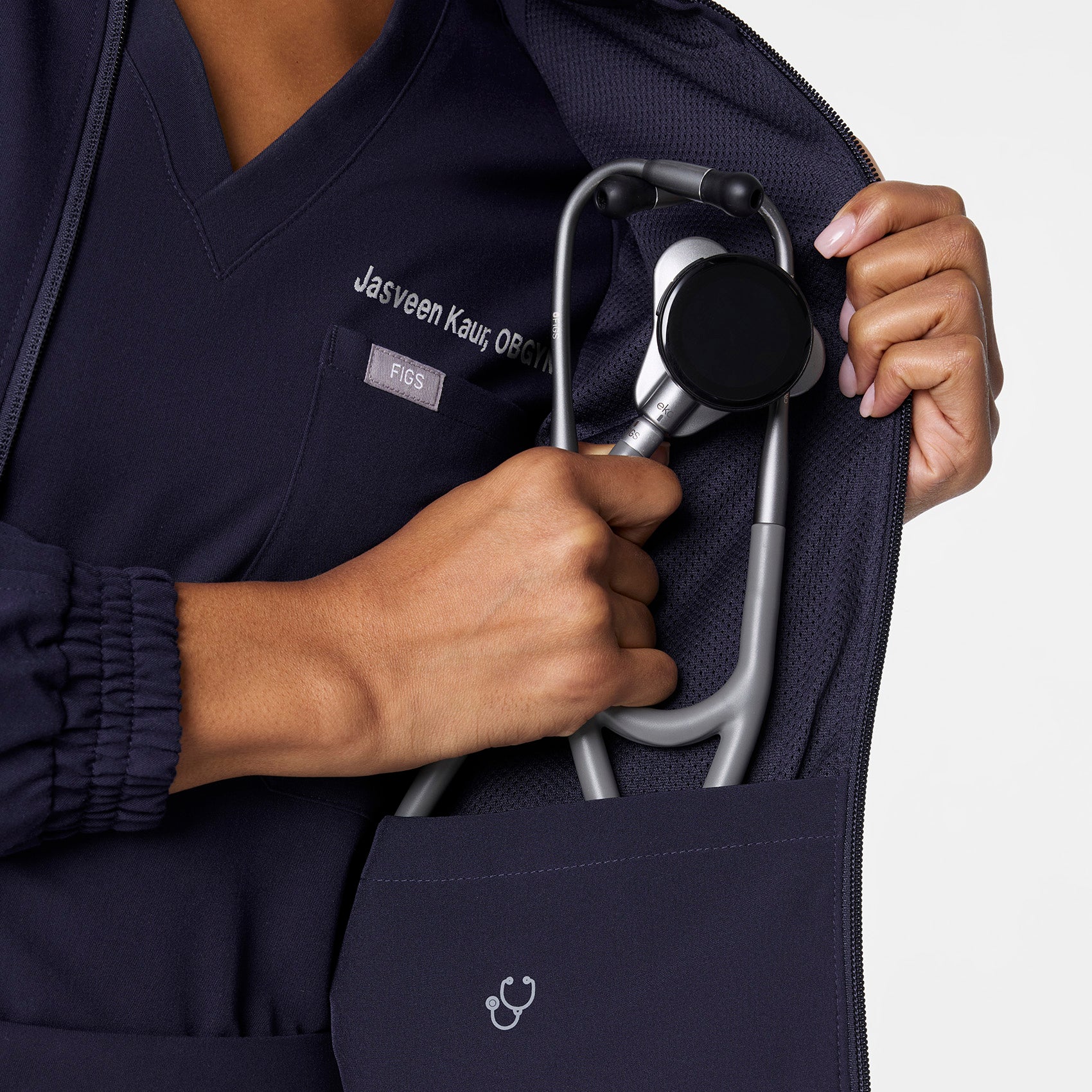 Sydney Scrub Jacket - Navy
