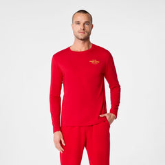 Luck Looks Good on You Long-Sleeve Underscrub - Pop Red