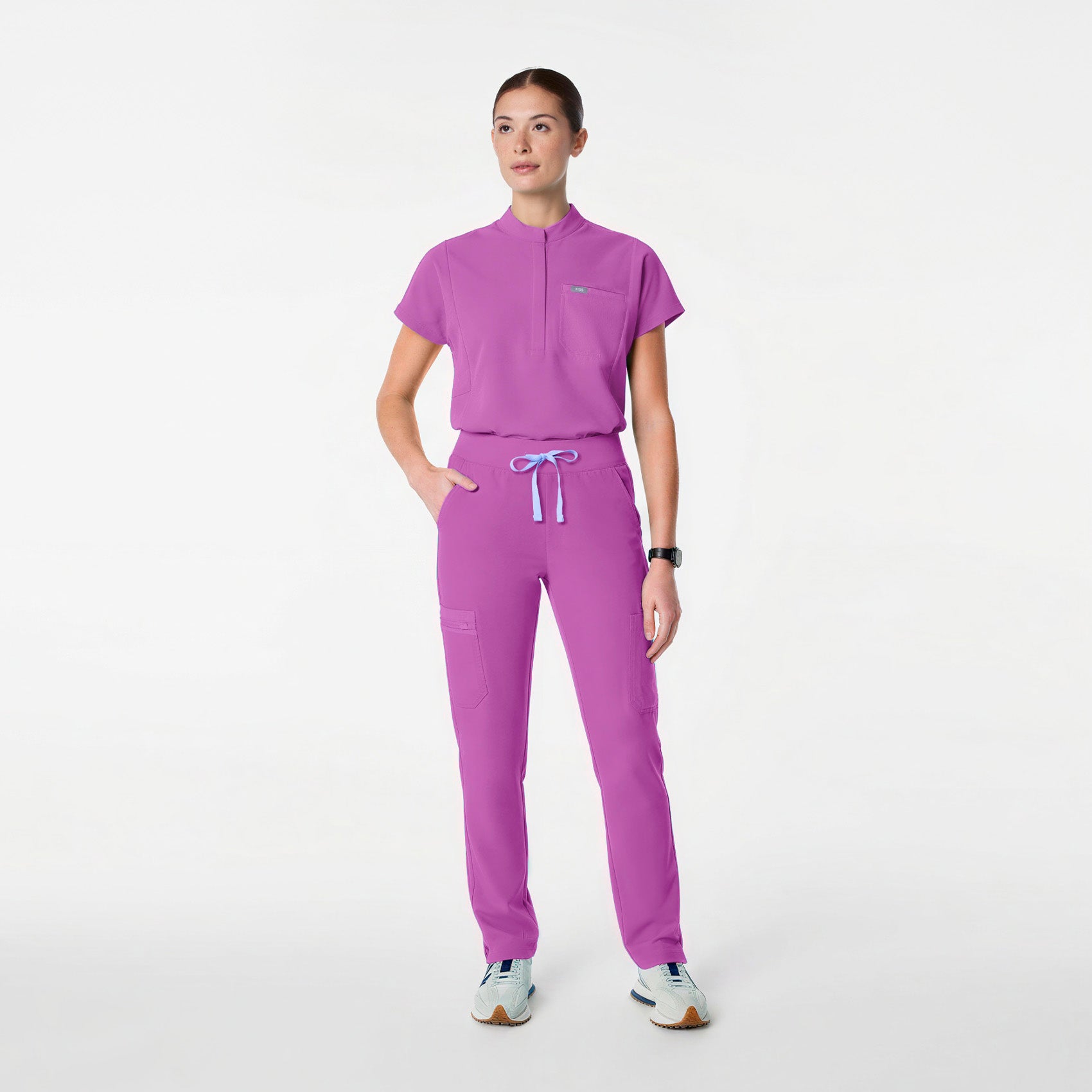 Montex Relaxed Scrub Top - Ultraberry