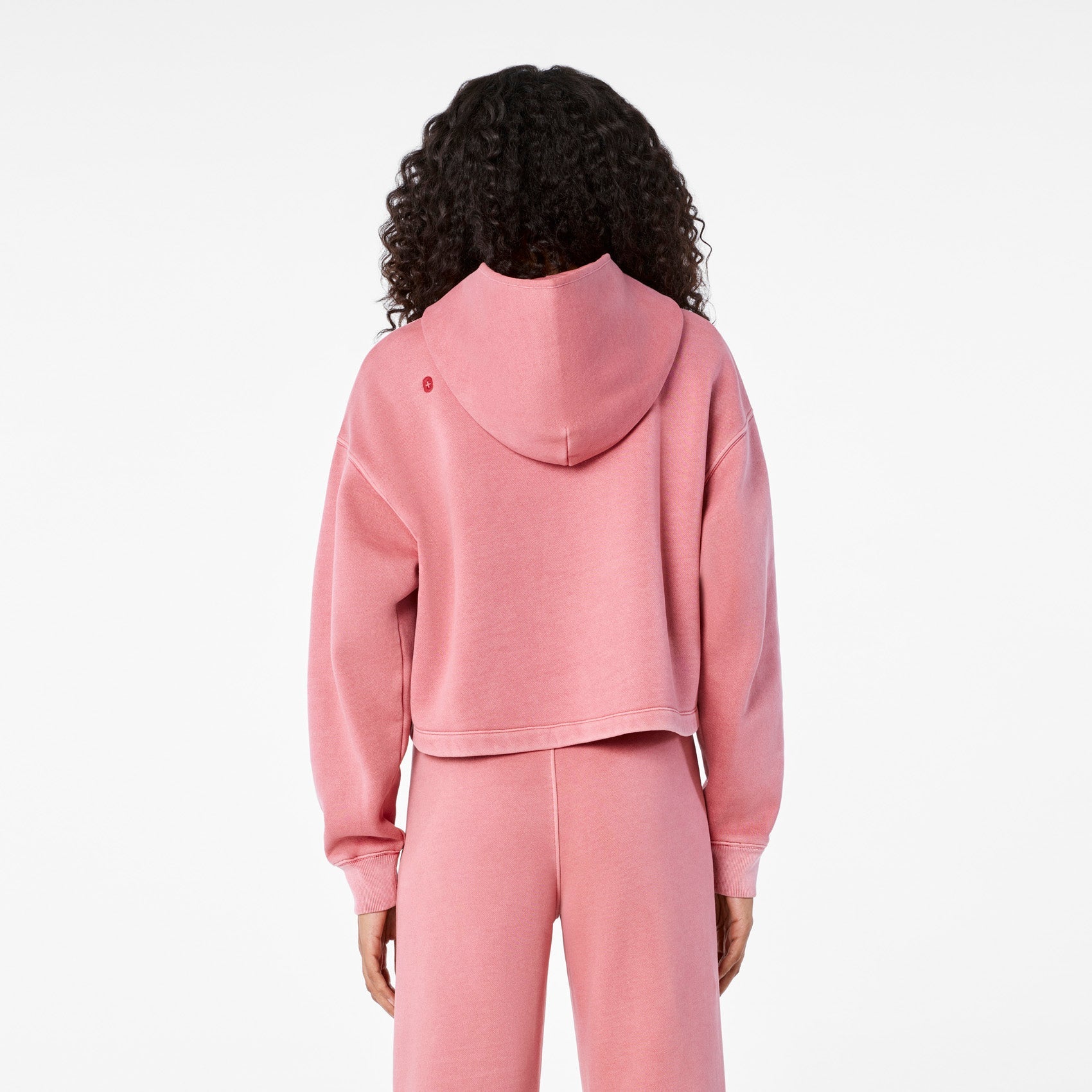 Hayden Vintage Wash Cropped Hoodie Sweatshirt - Berrywood