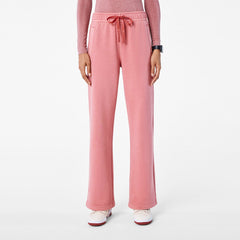 Hayden Vintage Wash Wide-Leg Sweatpants - Berrywood