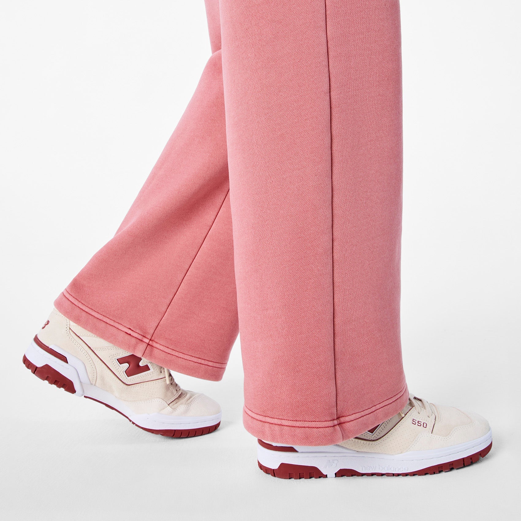 Hayden Vintage Wash Wide-Leg Sweatpants - Berrywood