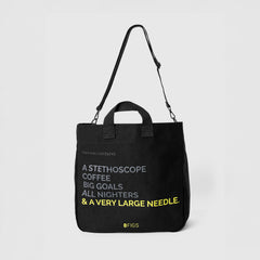 A Very Large Needle Detachable Strap Tote - Black