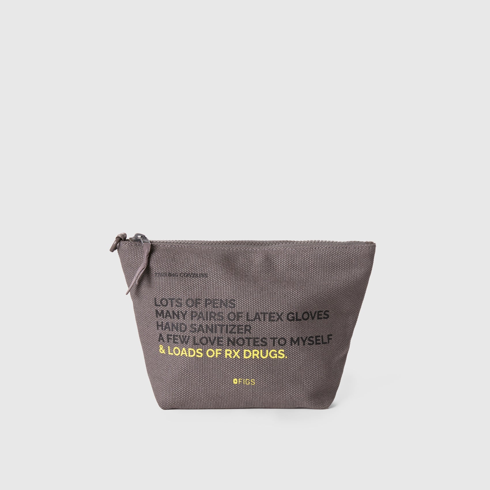 FIGS Canvas Pouch - Dark Grey