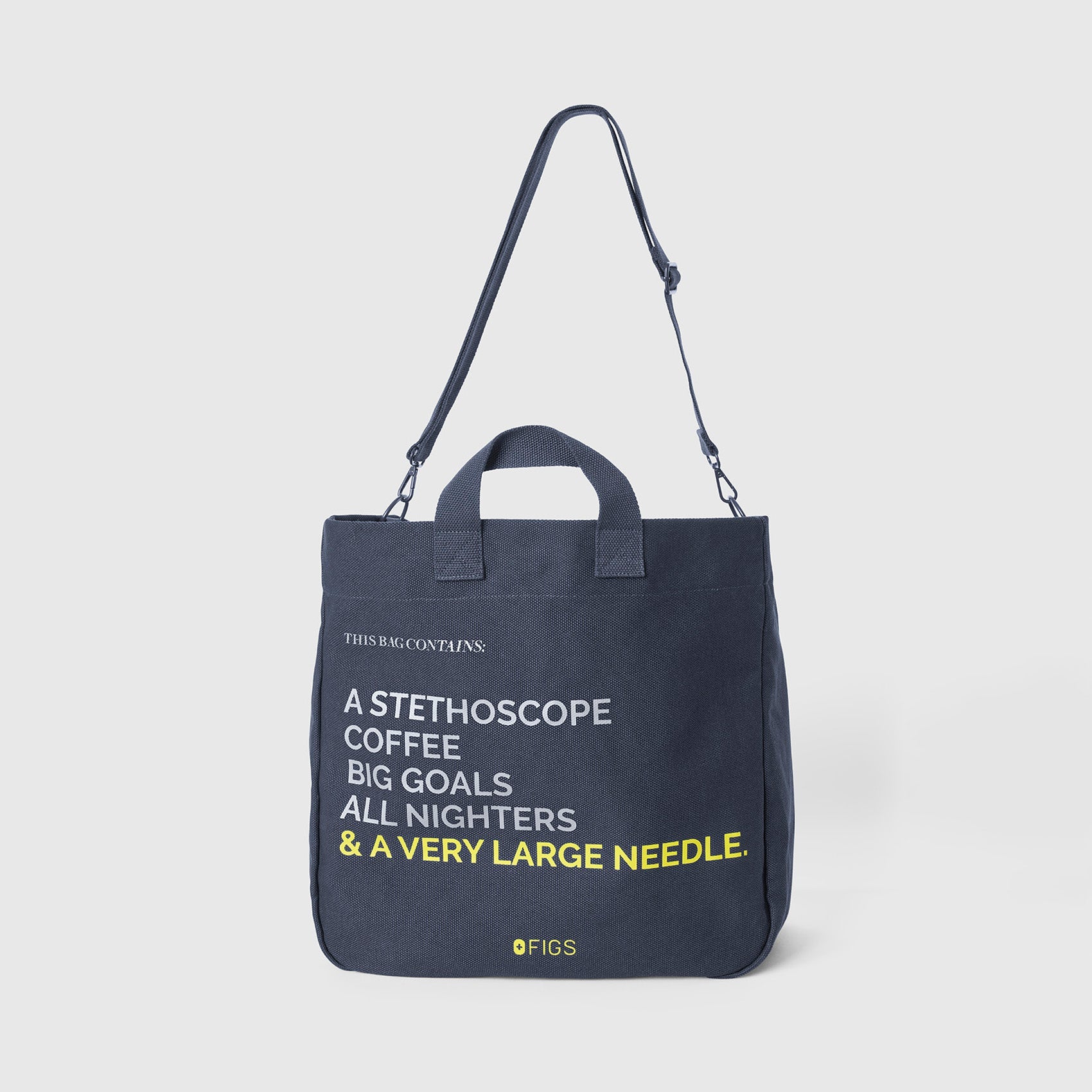 A Very Large Needle Detachable Strap Tote - Dark Harbor