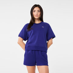 Evelyn Short-Sleeve Sweatshirt - Deep Royal Blue