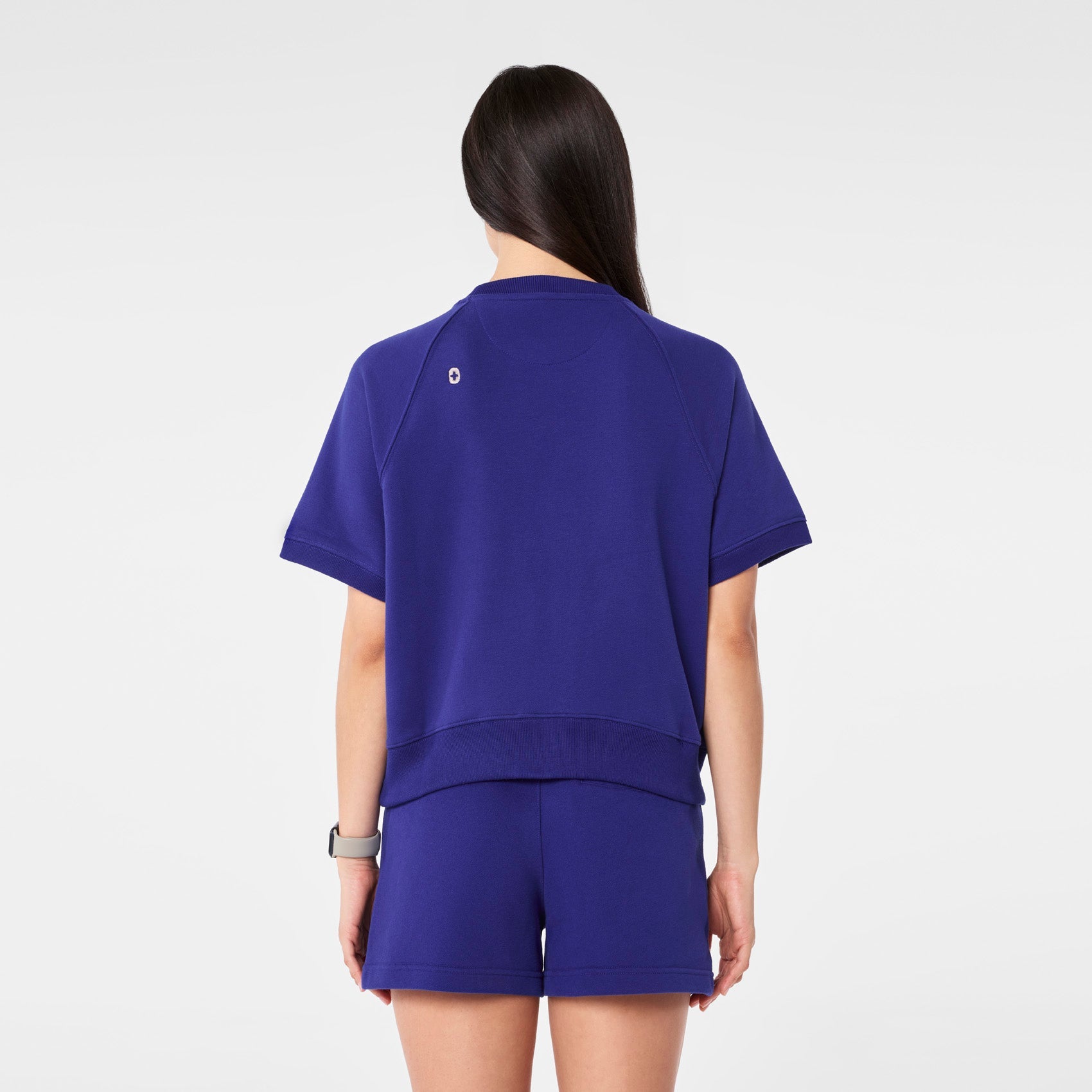 Evelyn Short-Sleeve Sweatshirt - Deep Royal Blue