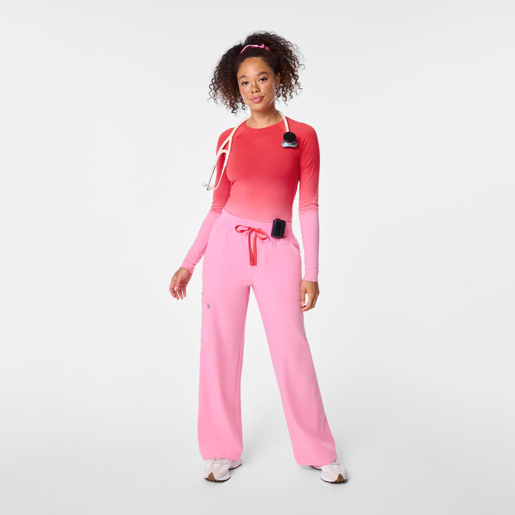Salta Ombre Long-Sleeve Underscrub - Ombre Sunrise Pink