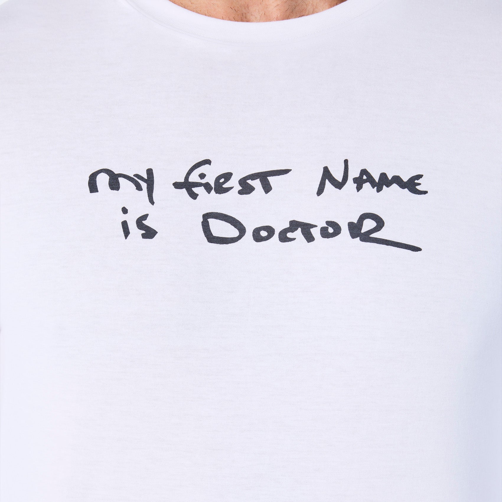 My First Name is Doctor Long-Sleeve Underscrub - Optic White
