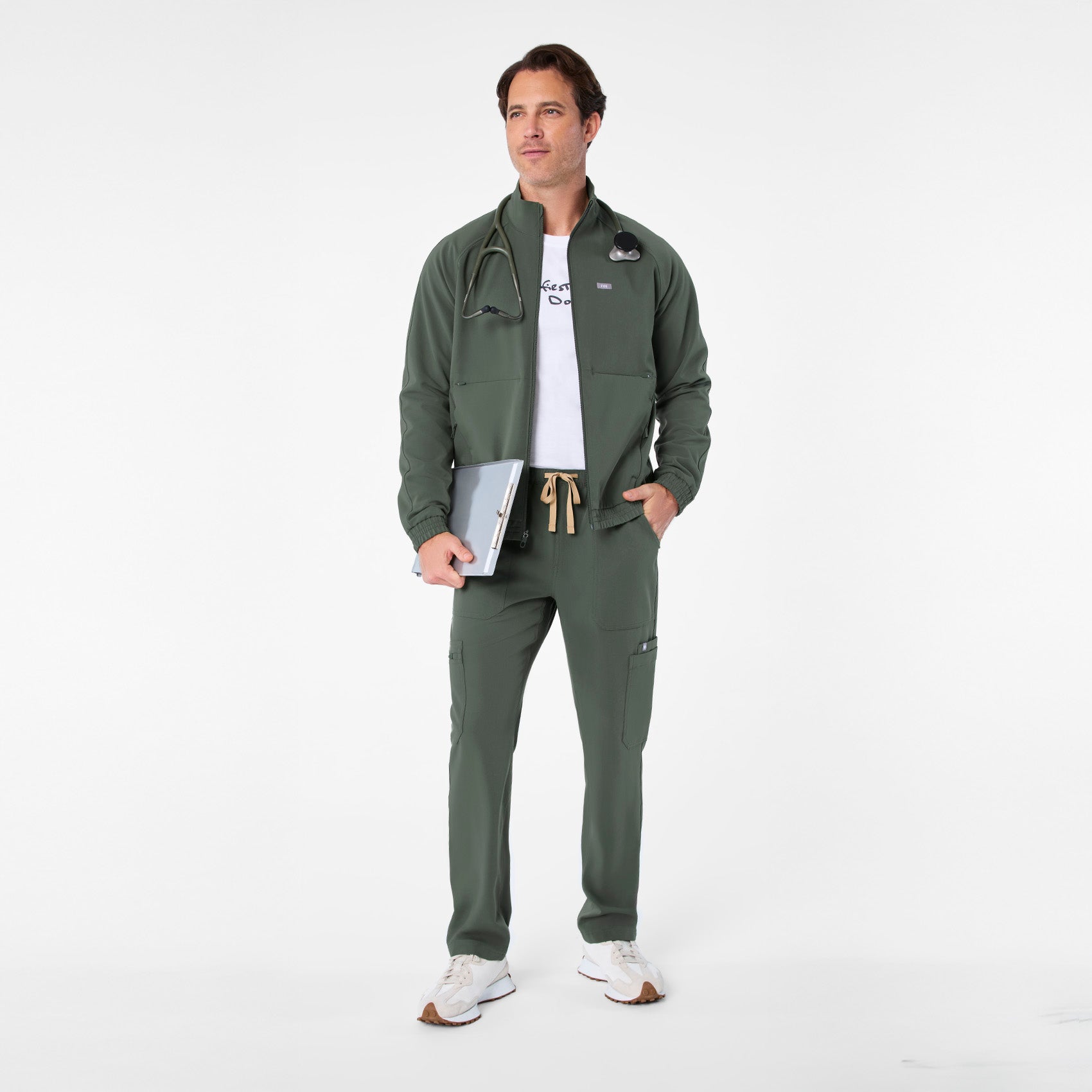 My First Name is Doctor Long-Sleeve Underscrub - Optic White