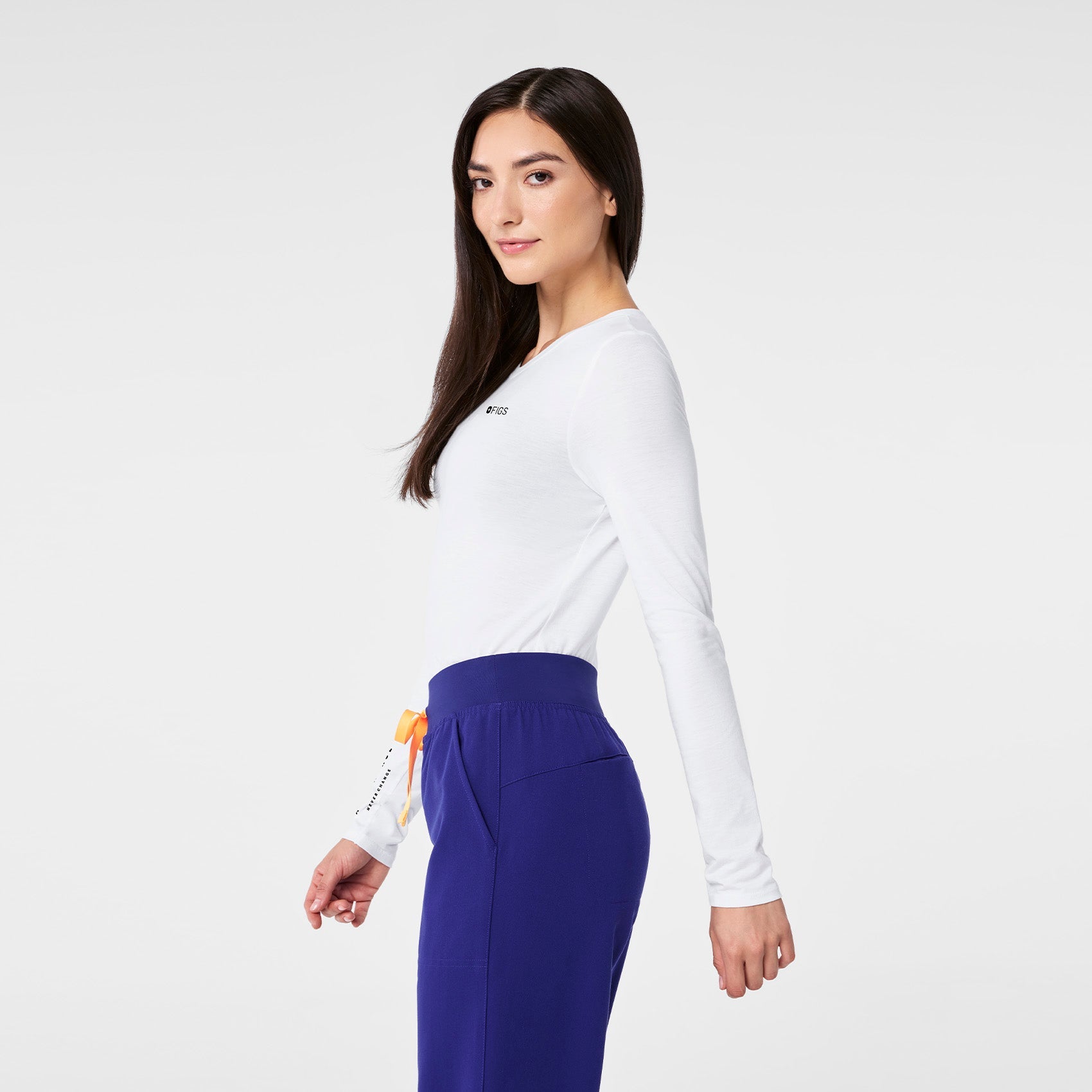 I Am a Nurse Long-Sleeve Underscrub - Optic White