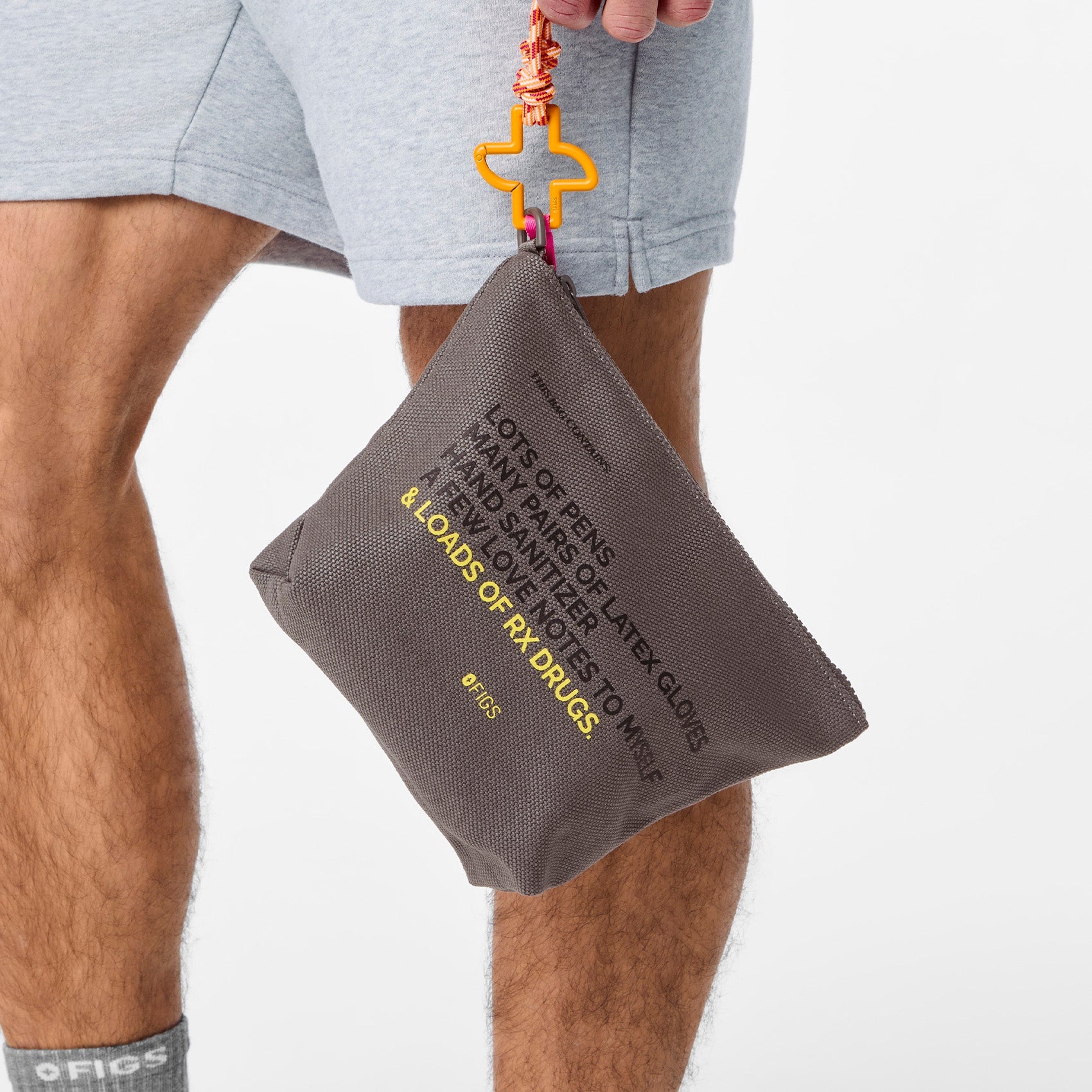 FIGS Canvas Pouch - Dark Grey