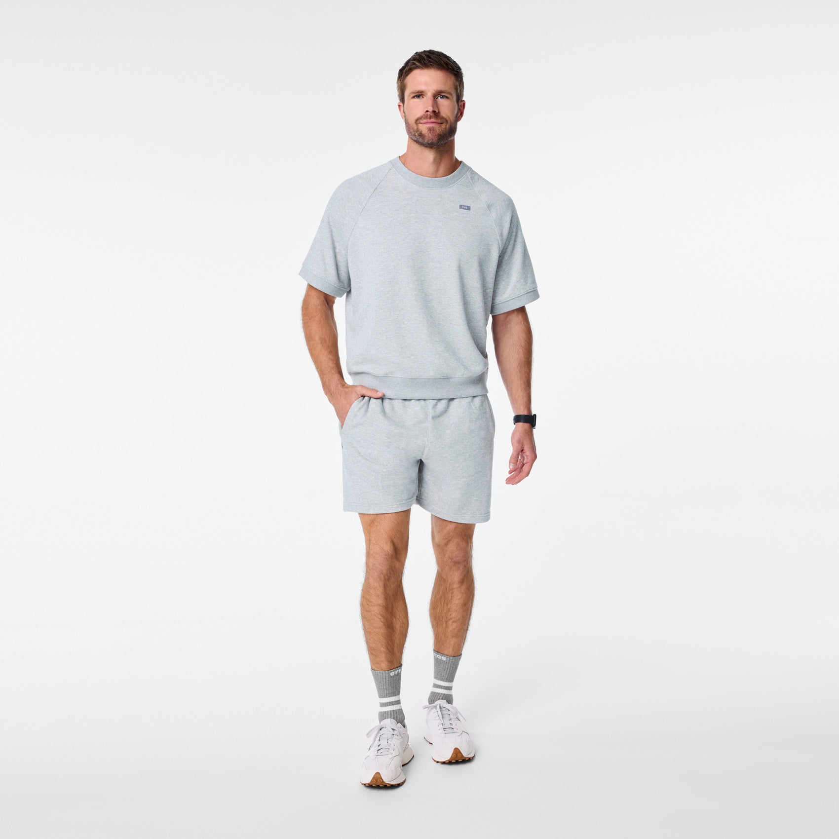 Elliot Short-Sleeve Sweatshirt - Heather Grey
