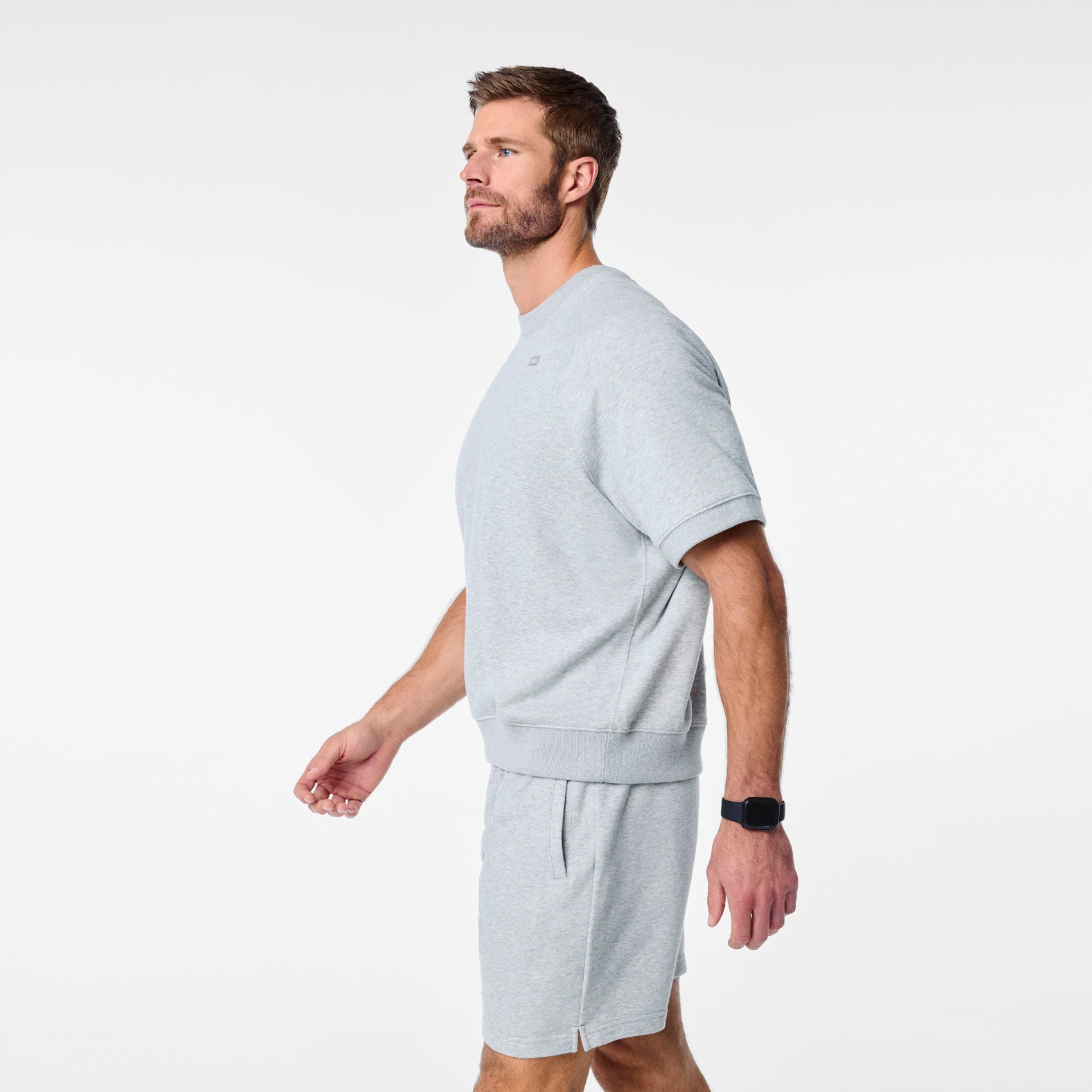 Elliot Short-Sleeve Sweatshirt - Heather Grey