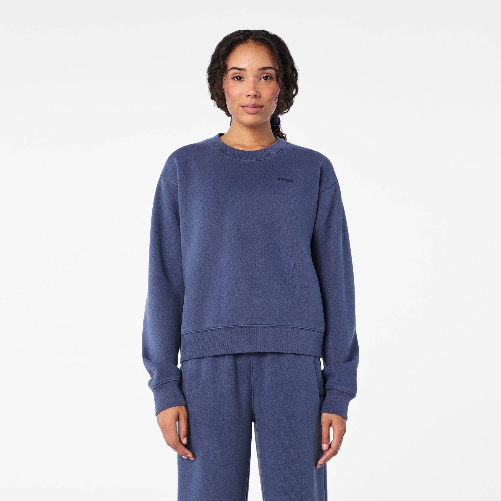 Hayden Vintage Wash Crewneck Sweatshirt - Quiet Navy