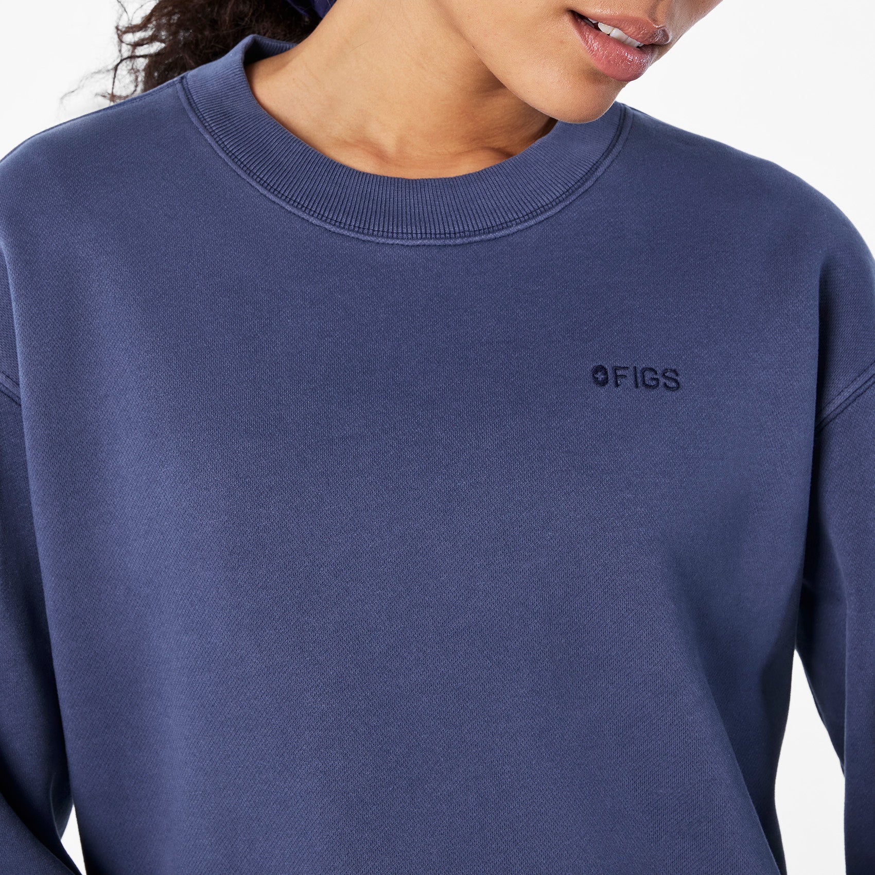 Hayden Vintage Wash Crewneck Sweatshirt - Quiet Navy