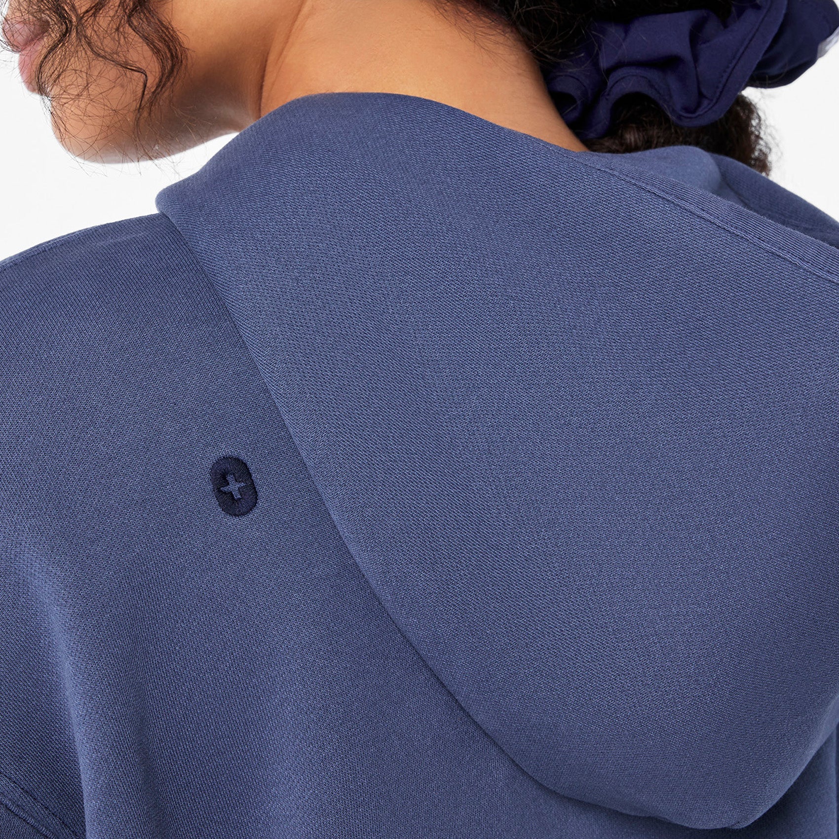 Hayden Vintage Wash Cropped Hoodie Sweatshirt - Quiet Navy