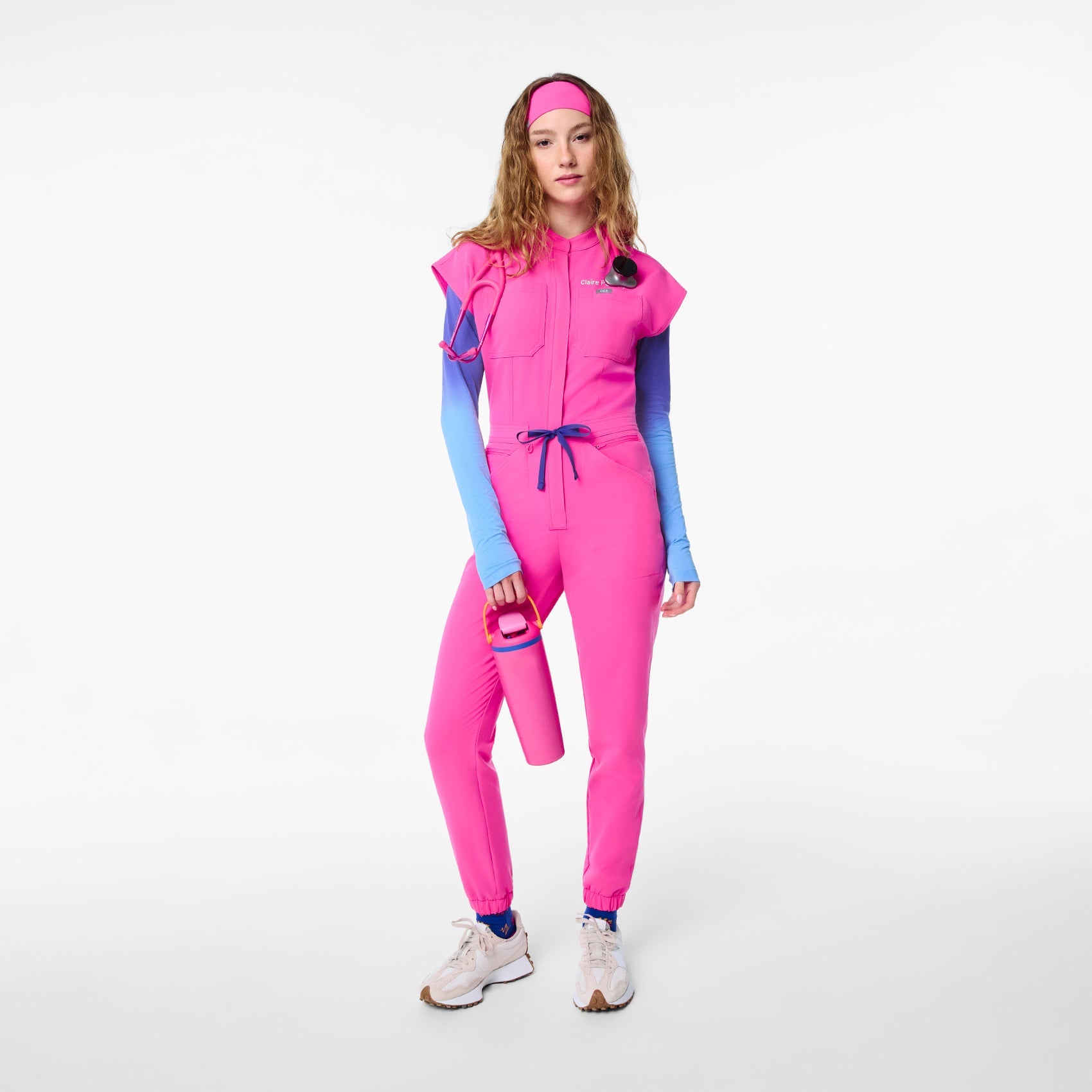 Rafaela Jogger ScrubJumpsuit™ - Rapid Response Pink