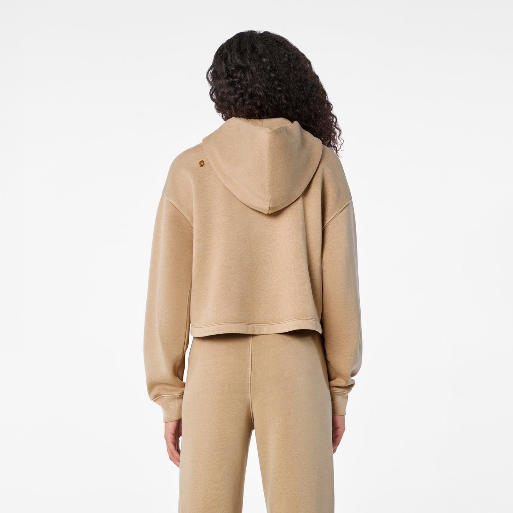 Hayden Vintage Wash Cropped Hoodie Sweatshirt - Sequoia