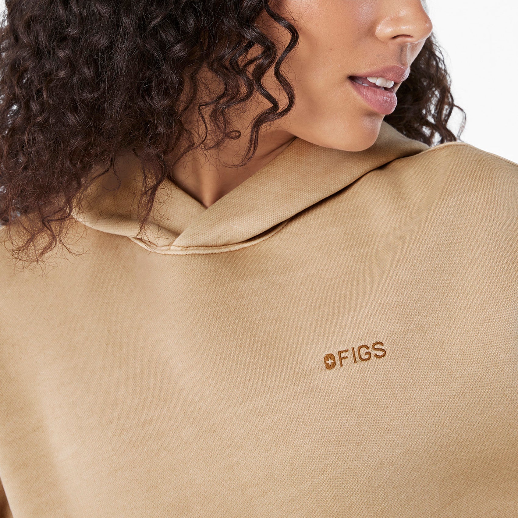Hayden Vintage Wash Cropped Hoodie Sweatshirt - Sequoia
