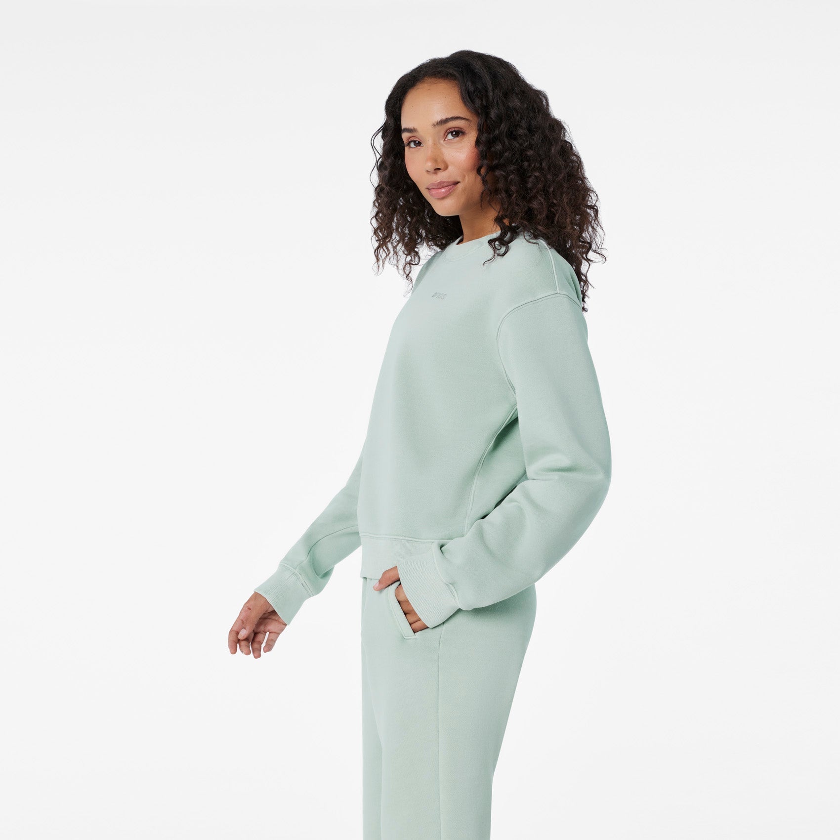 Hayden Vintage Wash Crewneck Sweatshirt - Soft Sage