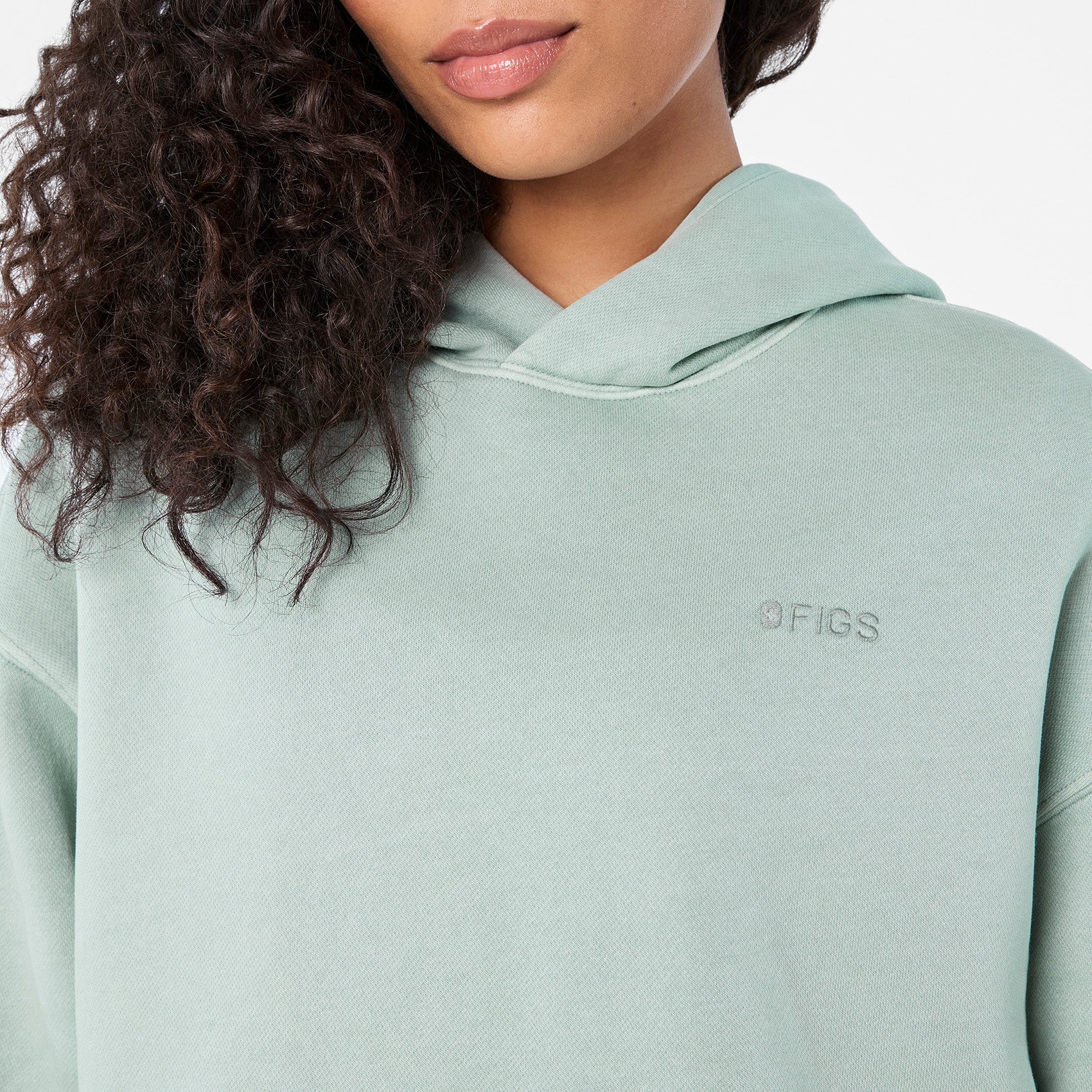 Hayden Vintage Wash Cropped Hoodie Sweatshirt - Soft Sage