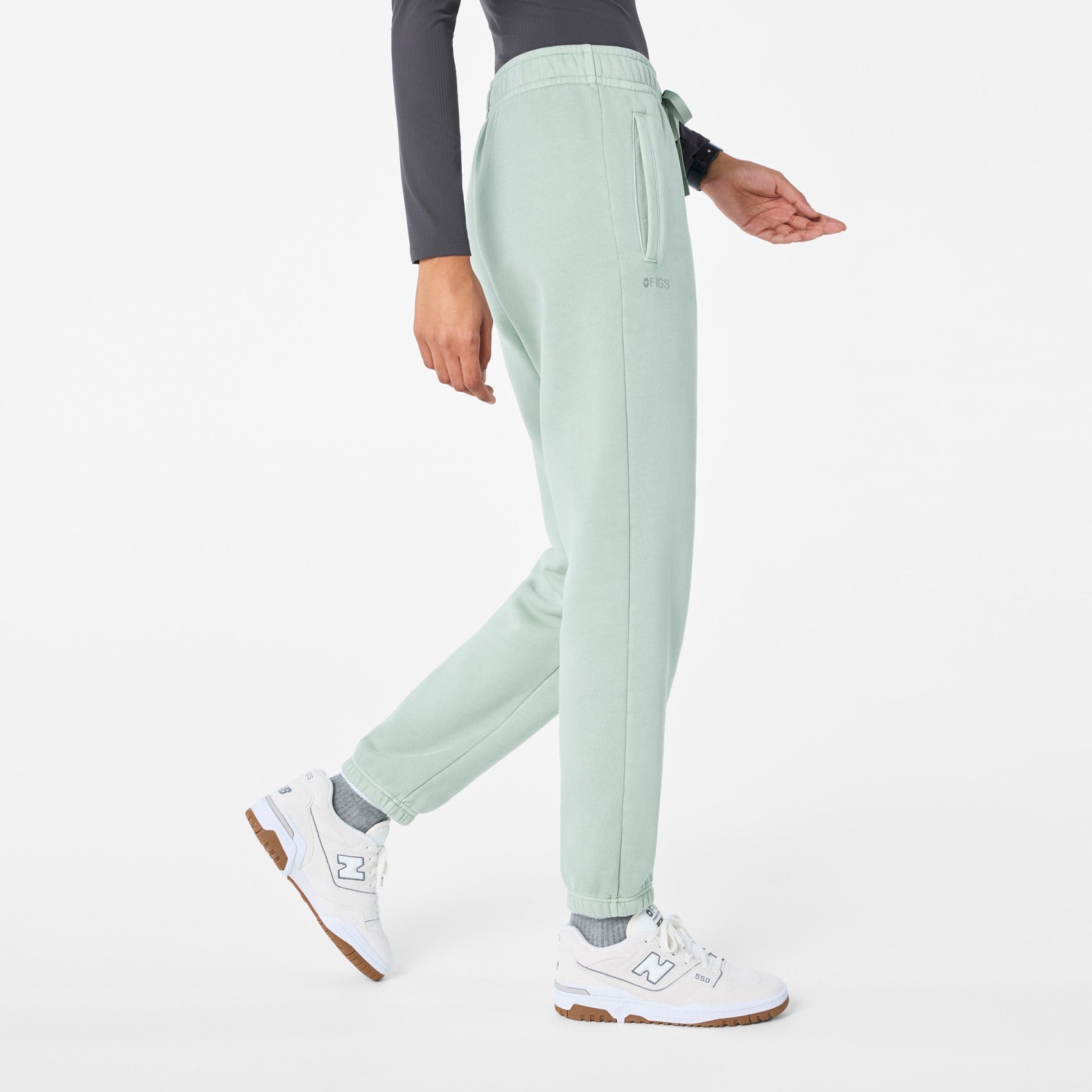 Hayden Vintage Wash Jogger Sweatpants - Soft Sage