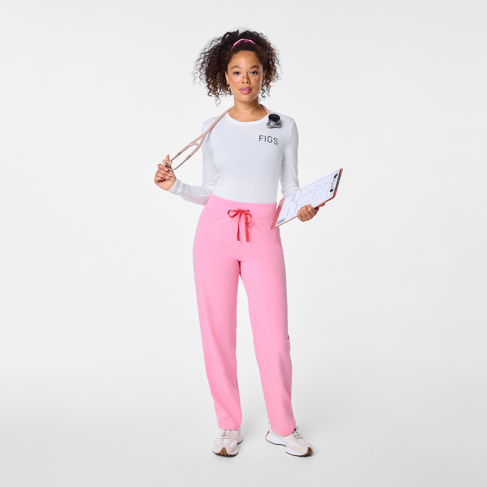  Spring White Long-Sleeve Underscrub - Optic White