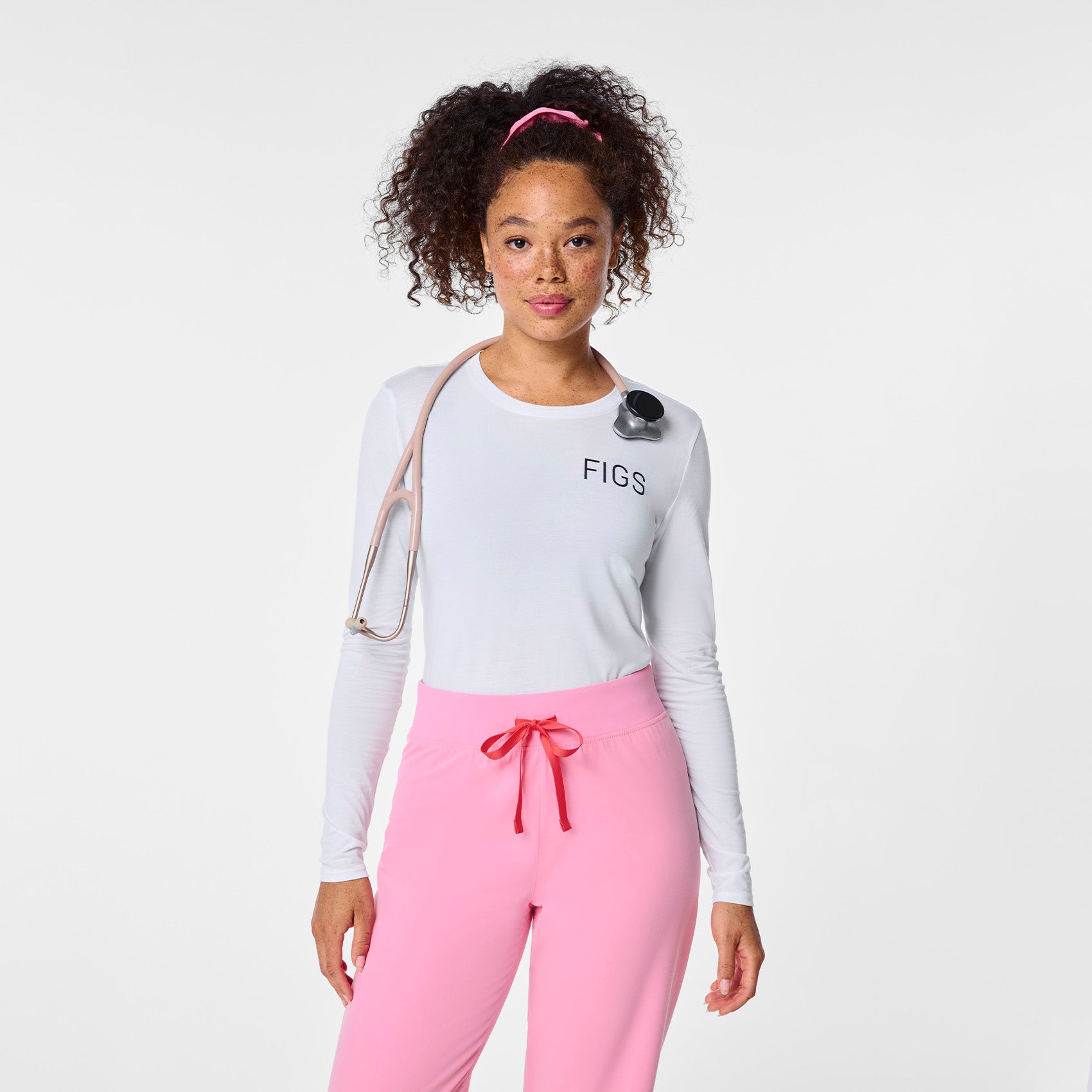  Spring White Long-Sleeve Underscrub - Optic White
