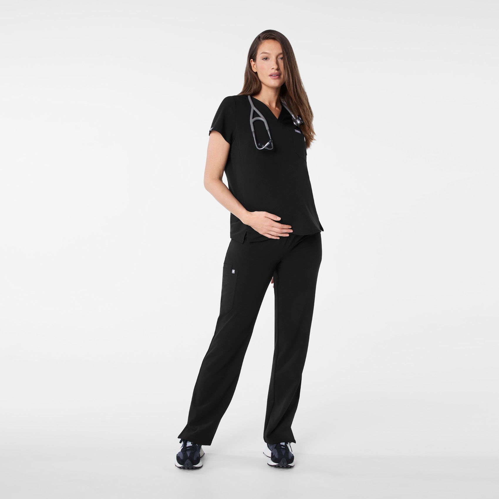 Kade Maternity Straight-Leg Scrub Pant - Black