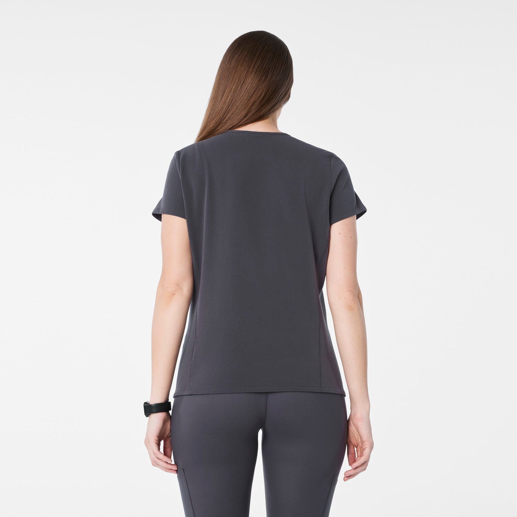 Catarina Maternity Scrub Top - Charcoal