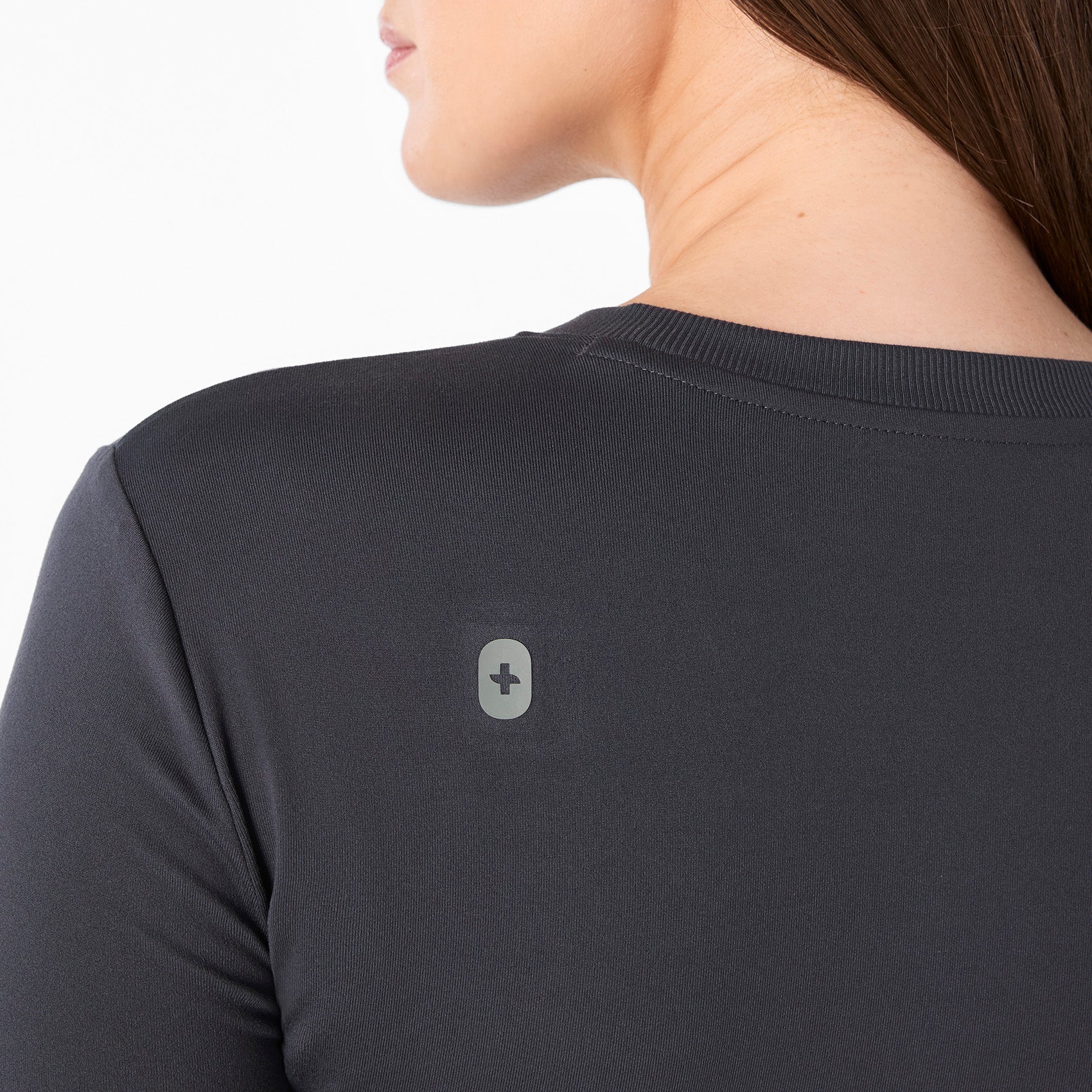 Cary Maternity Long-Sleeve Underscrub - Charcoal