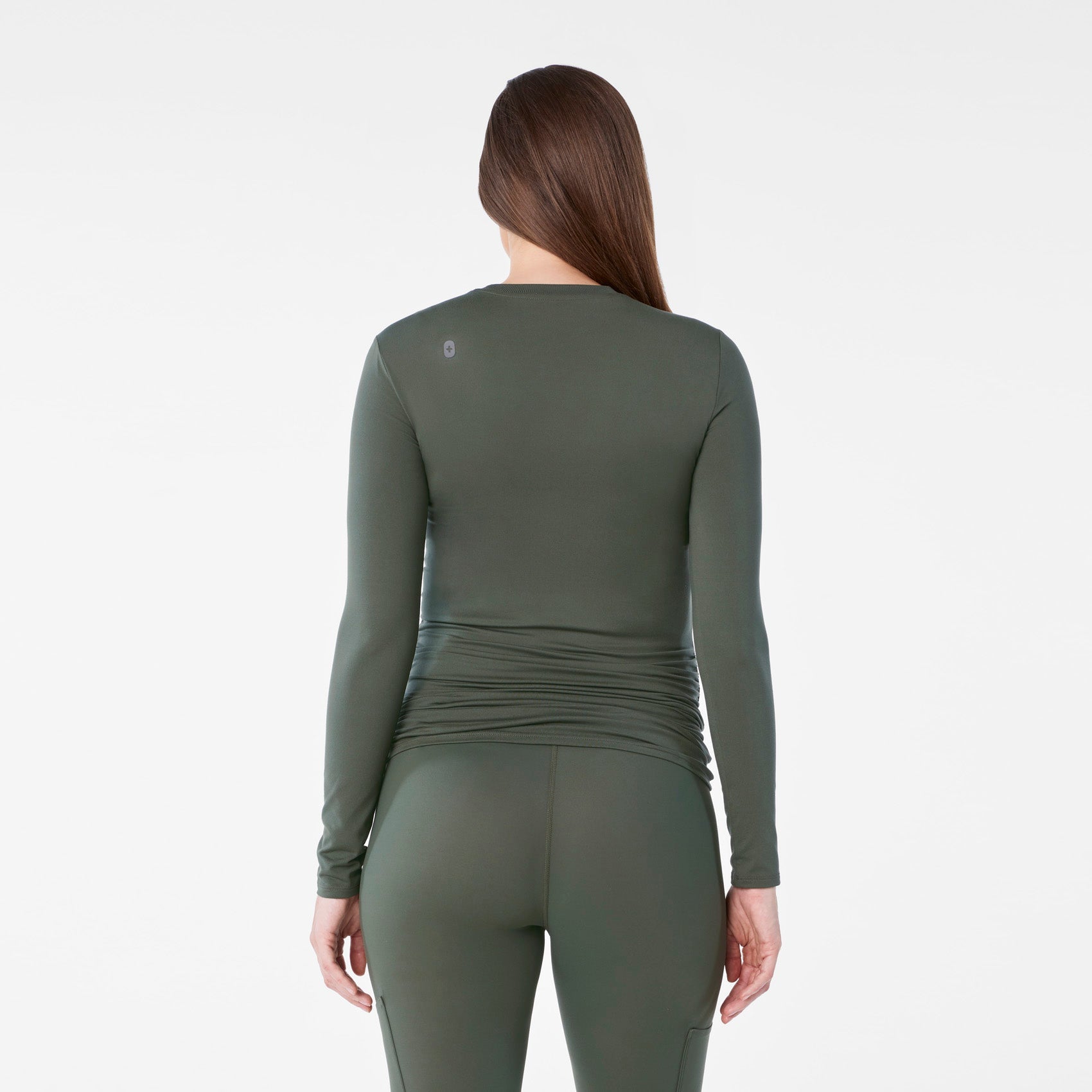 Cary Maternity Long-Sleeve Underscrub - Moss