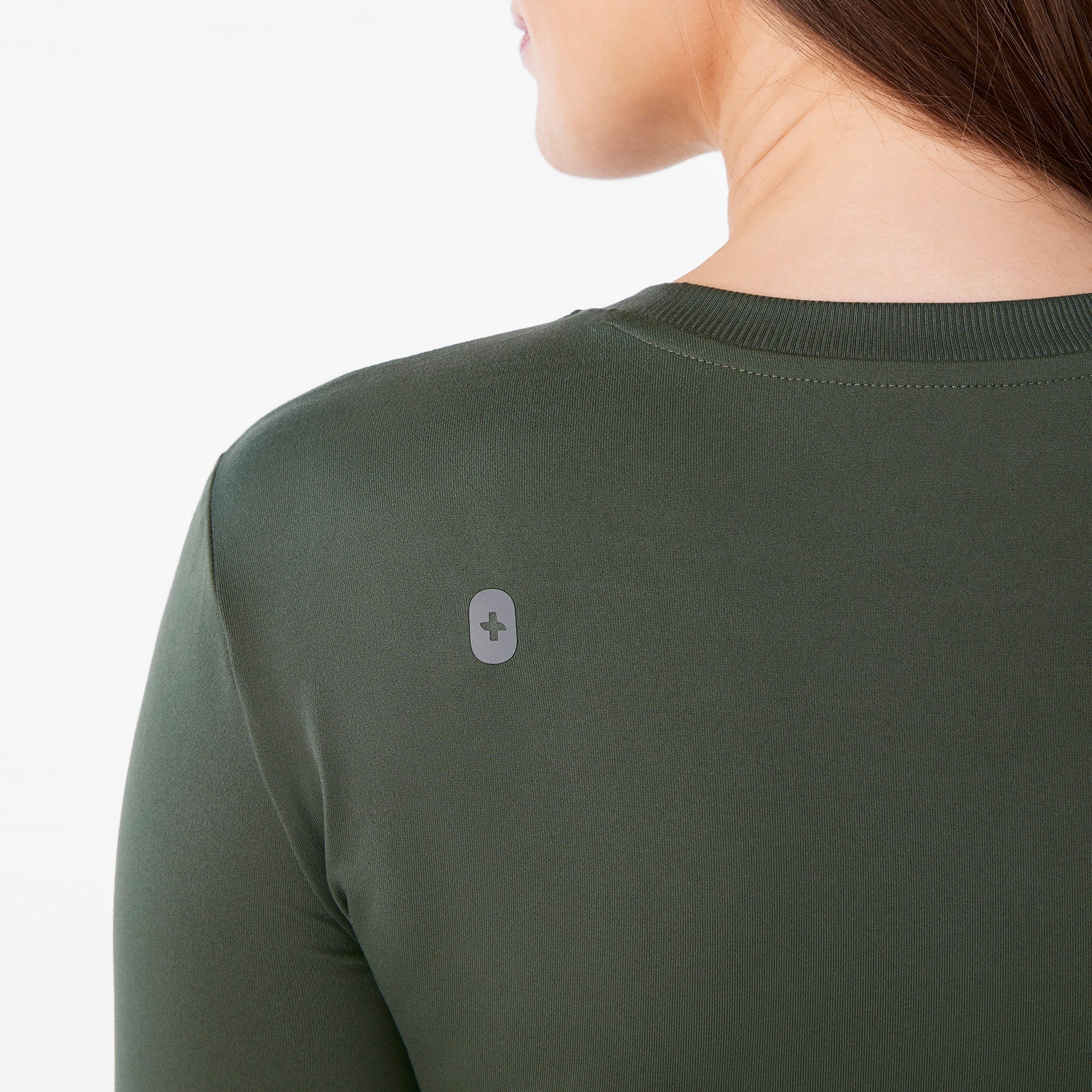 Cary Maternity Long-Sleeve Underscrub - Moss