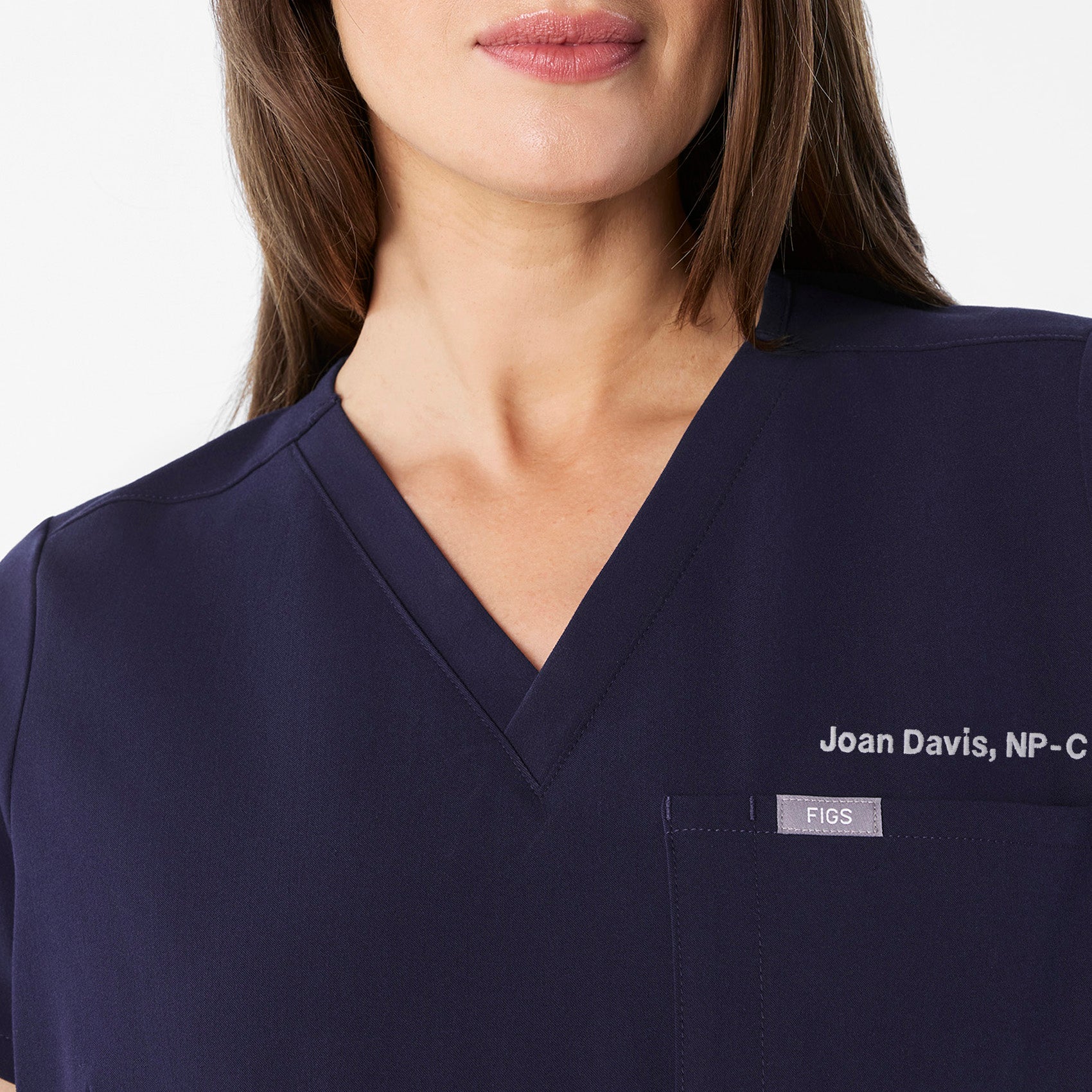 Catarina Maternity Scrub Top - Navy