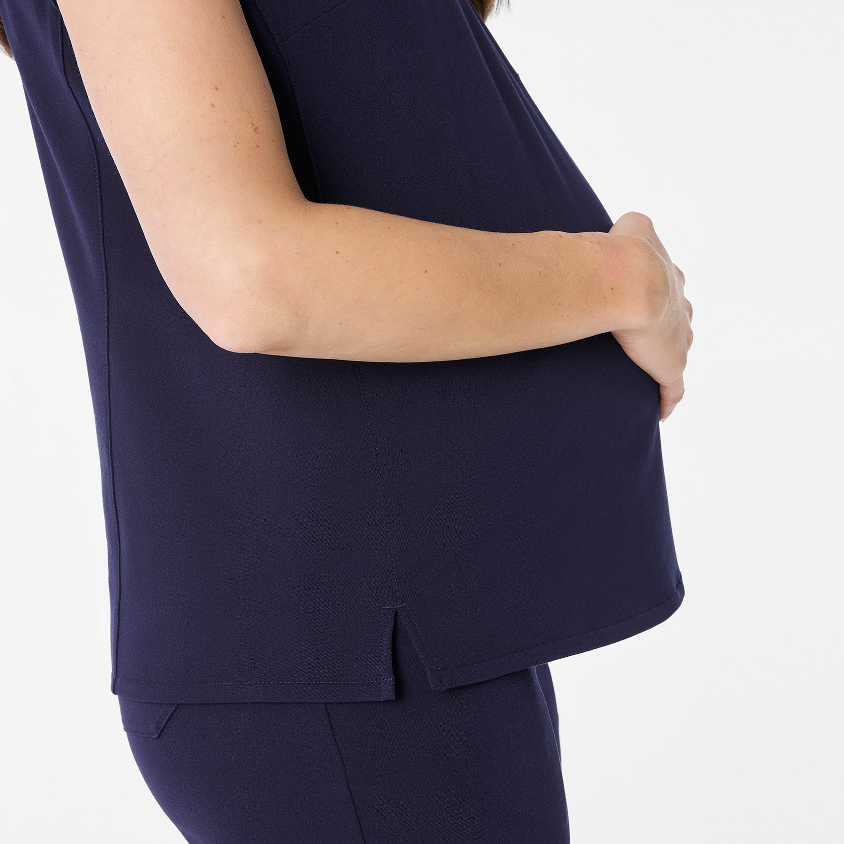 Catarina Maternity Scrub Top - Navy