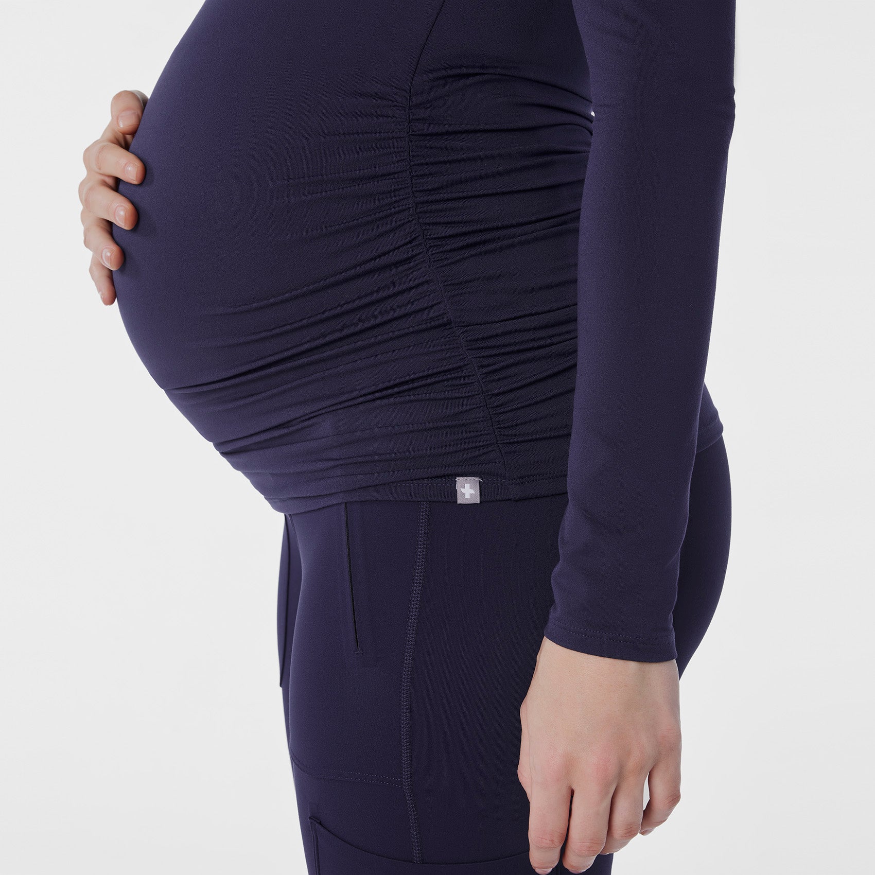 Cary Maternity Long-Sleeve Underscrub - Navy